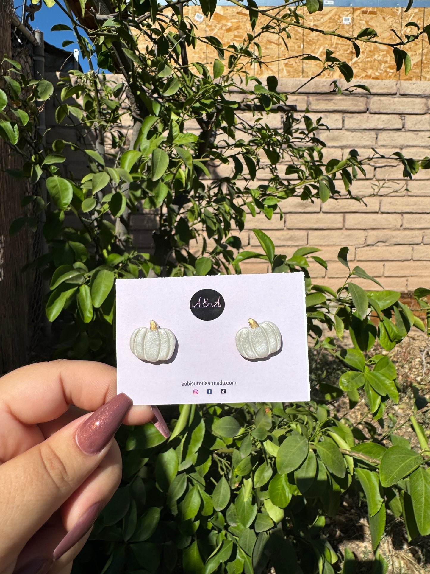 Pumpkin Stud Earrings