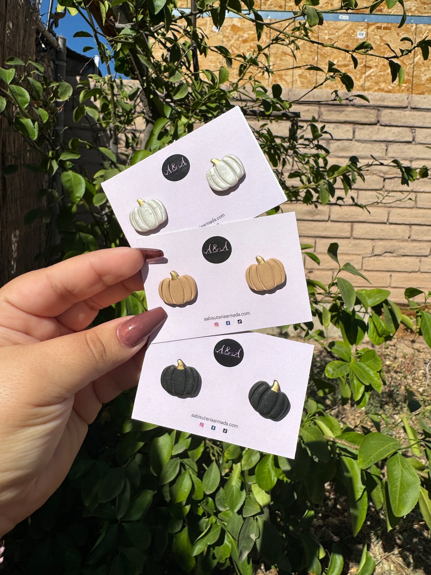 Pumpkin Stud Earrings