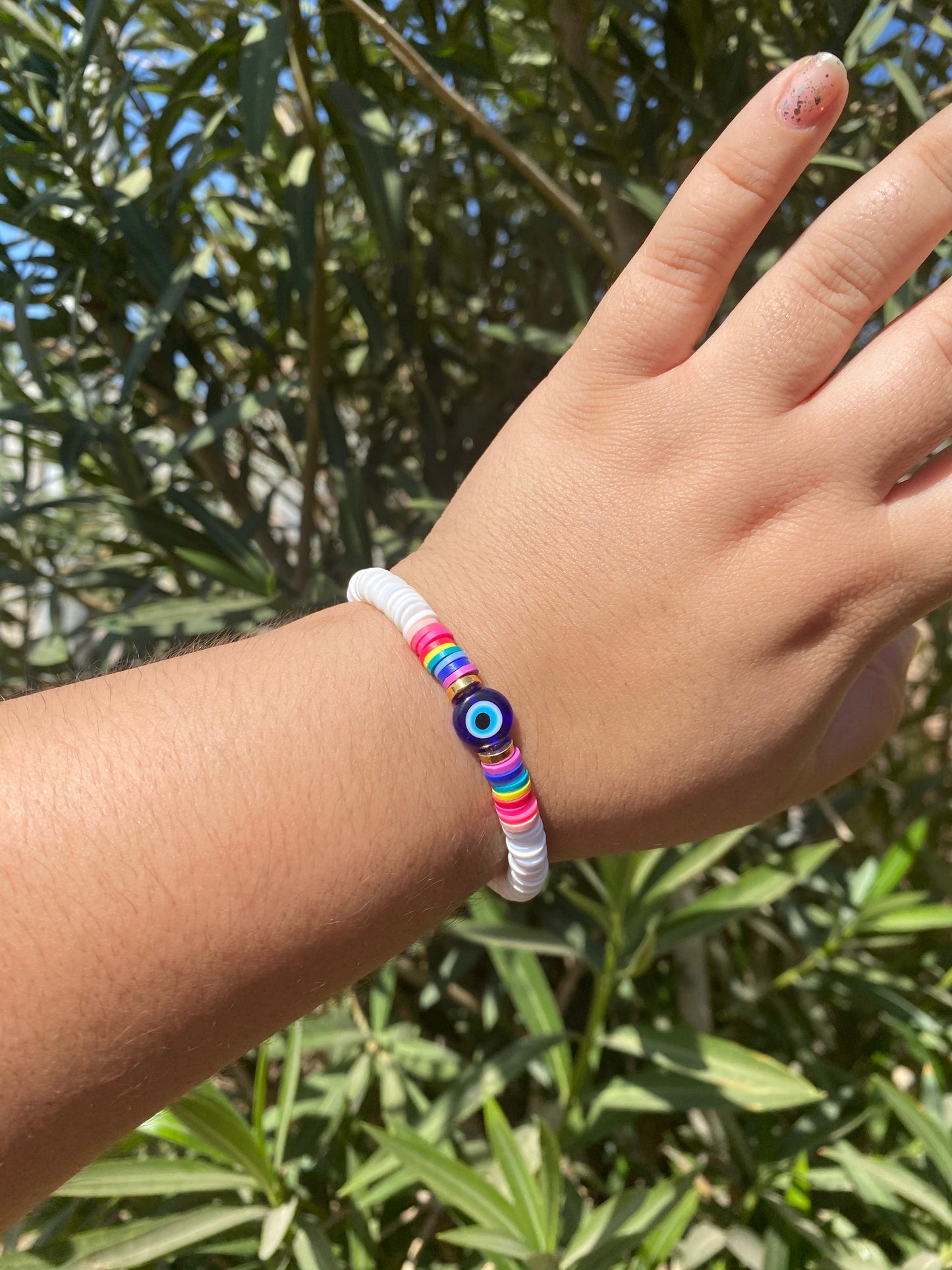 Evil Eye Rainbow Bracelet