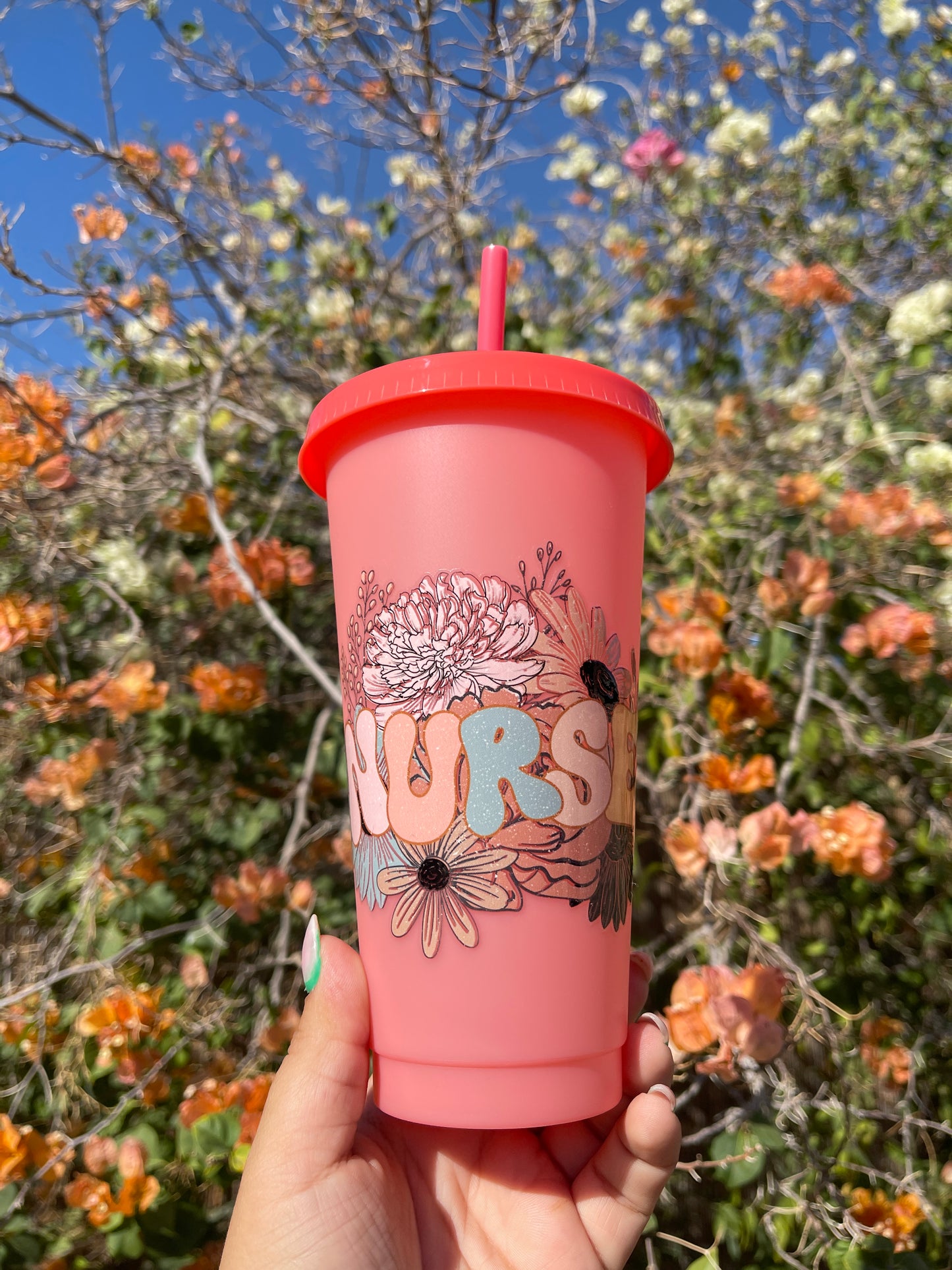 Nurse Flowers Cold Cup