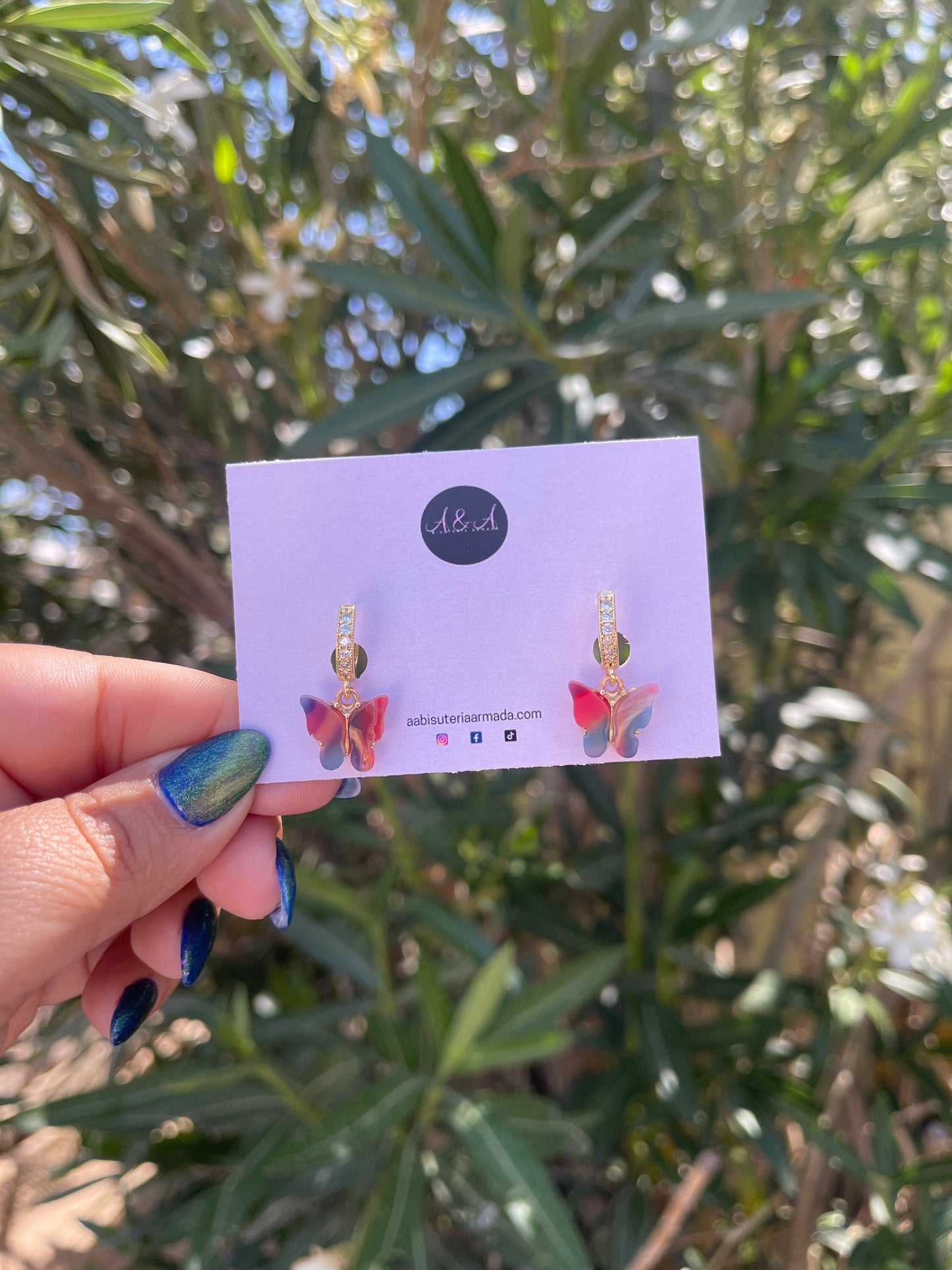 Butterfly Hoop Earrings