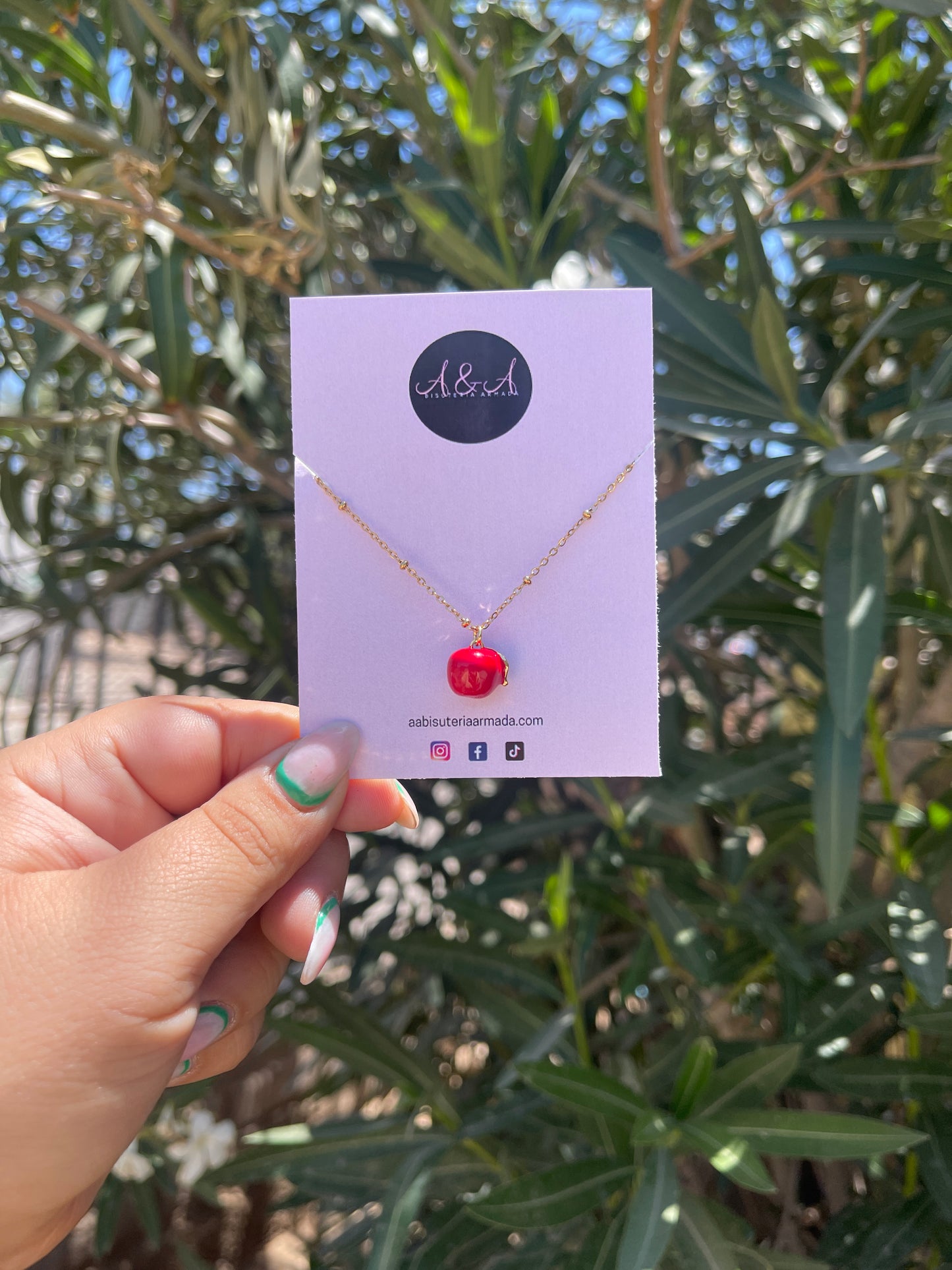 Apple Teacher Necklace