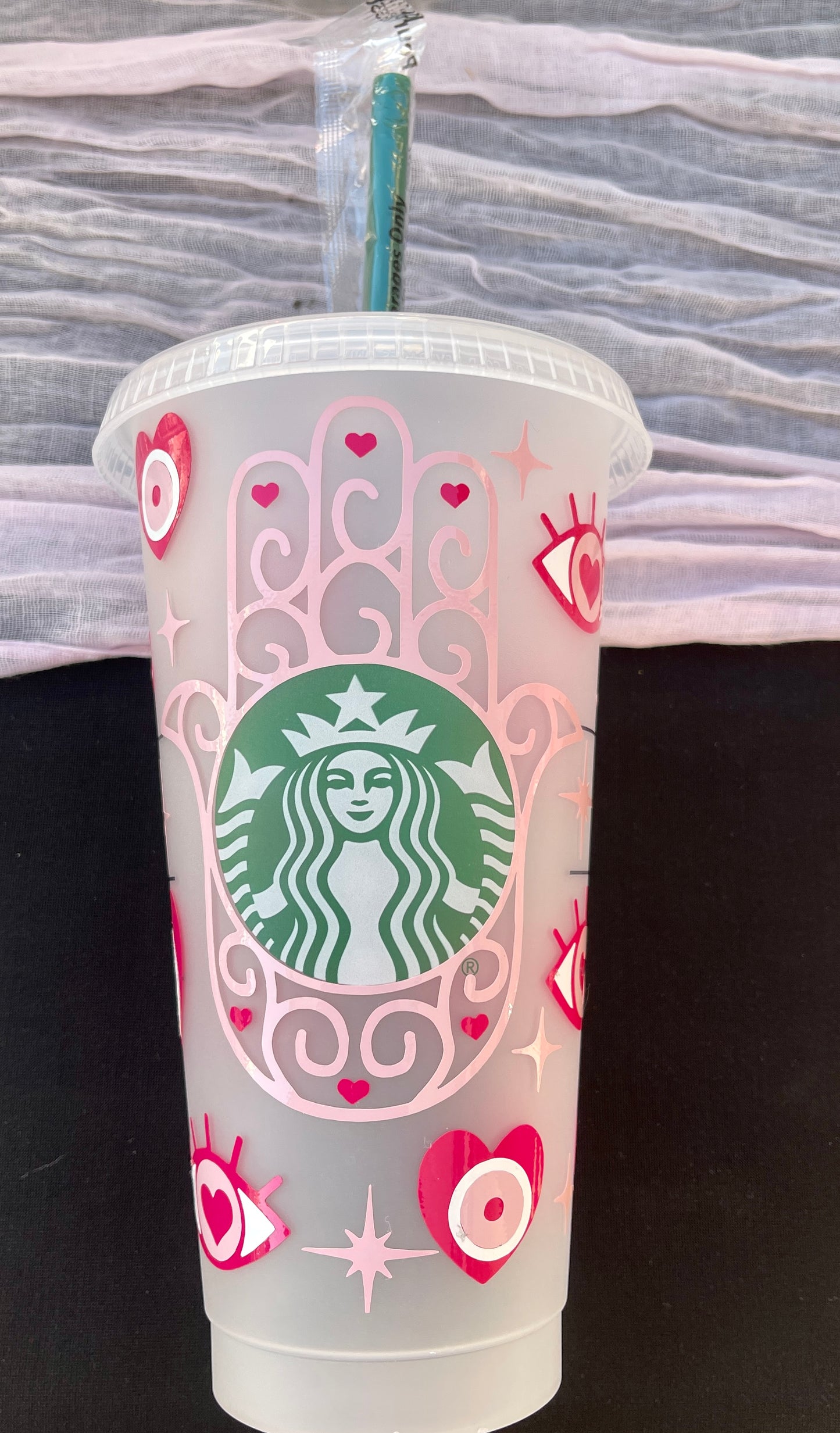 Pink Evil Eye Cold Cup