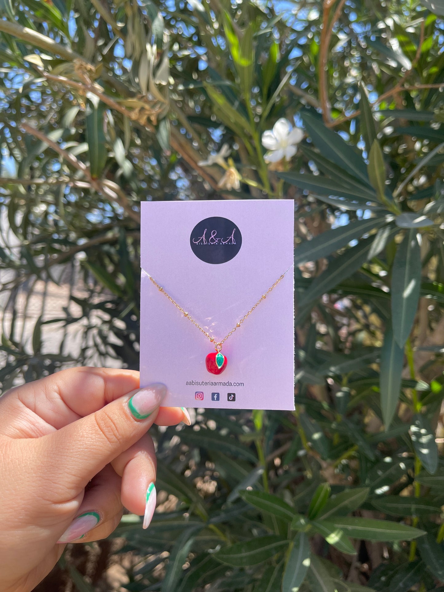 Apple Teacher Necklace