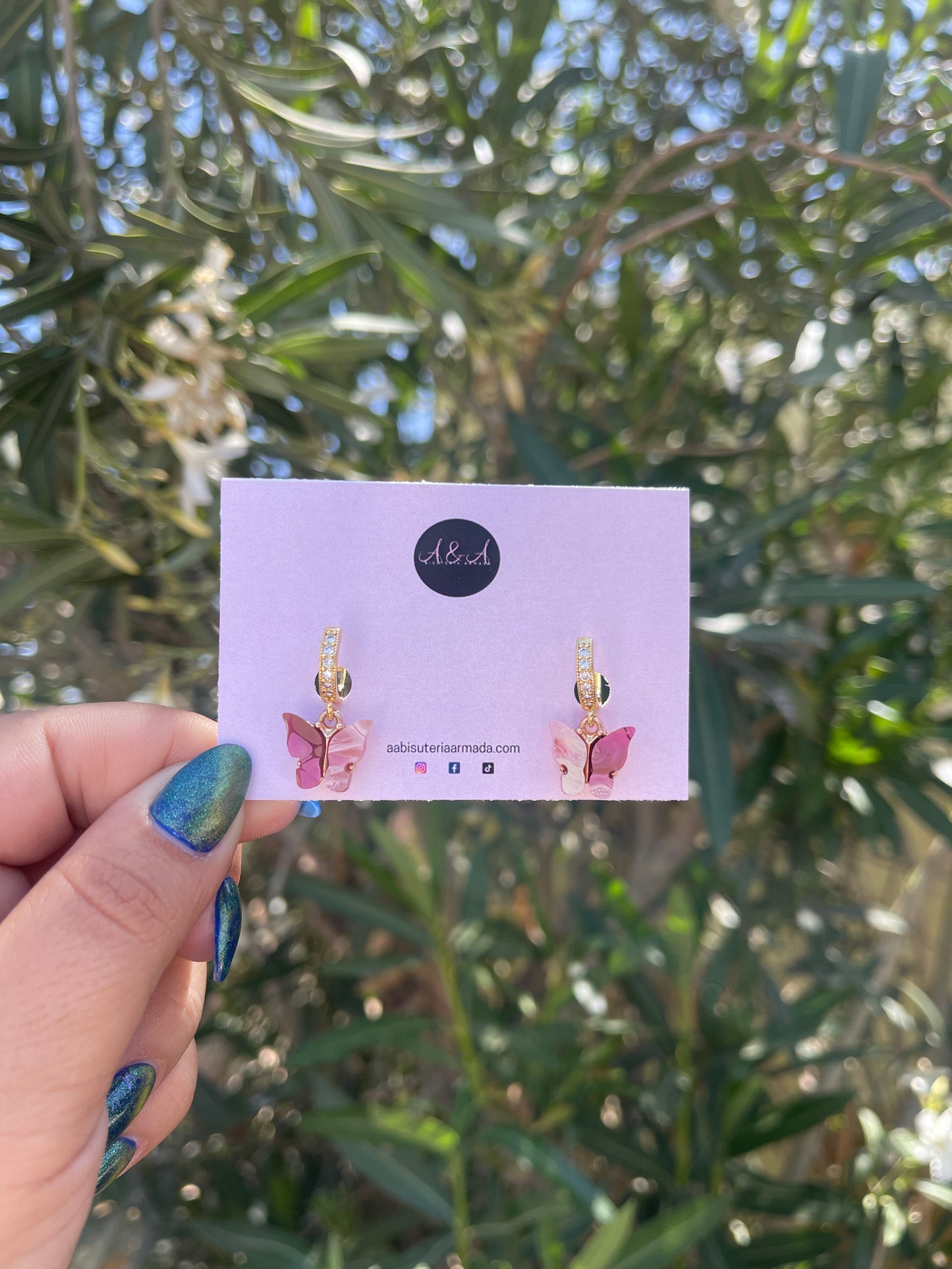 Butterfly Hoop Earrings