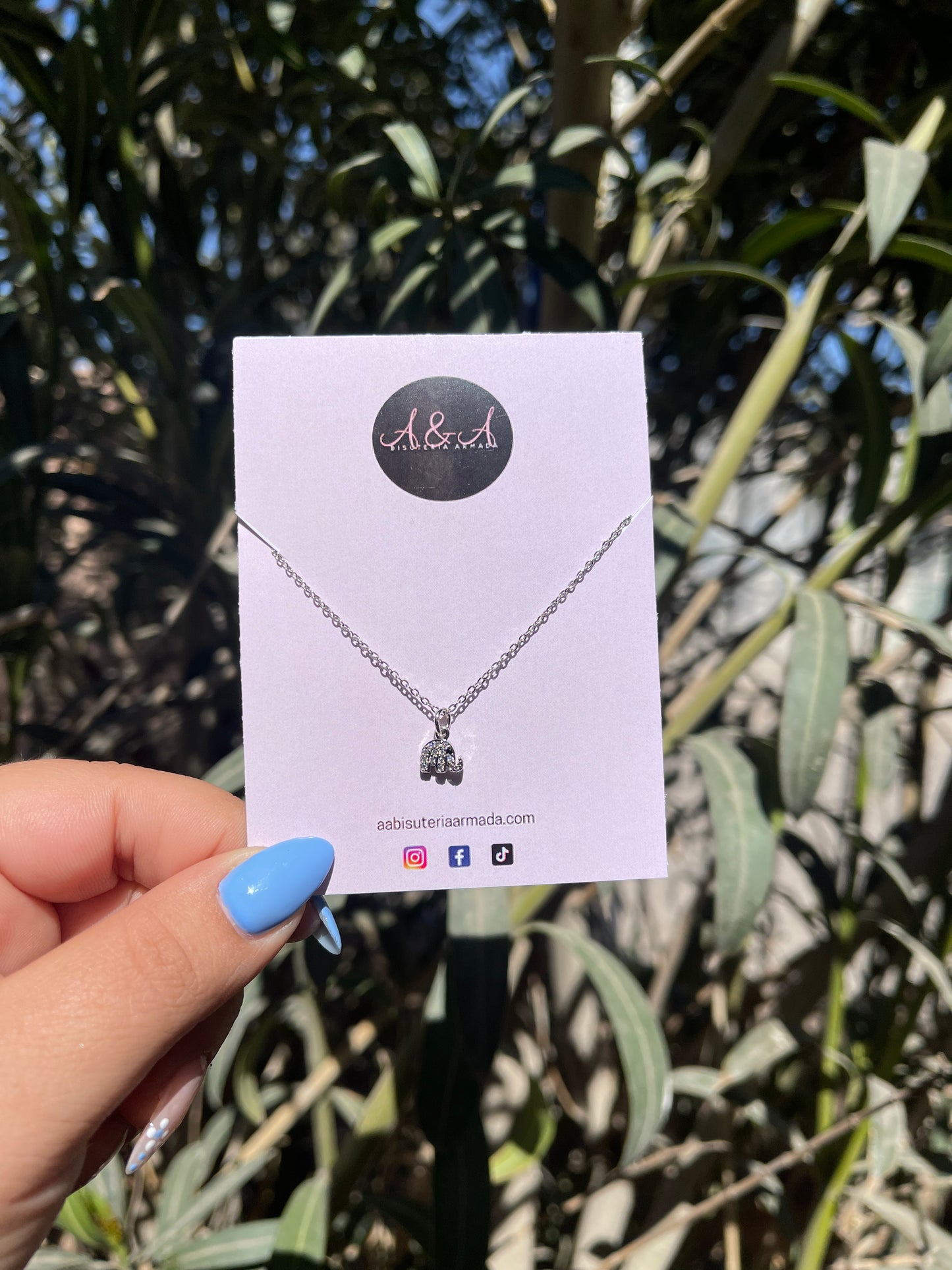 Mini Elephant Silver Necklace
