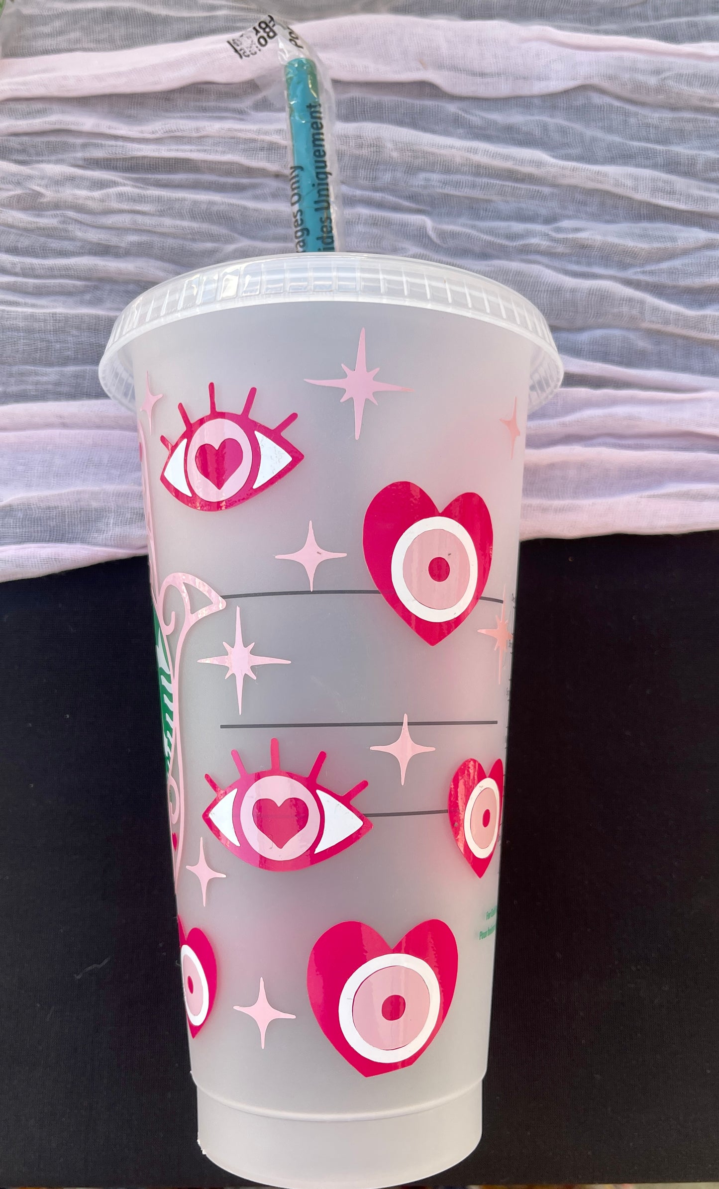 Pink Evil Eye Cold Cup