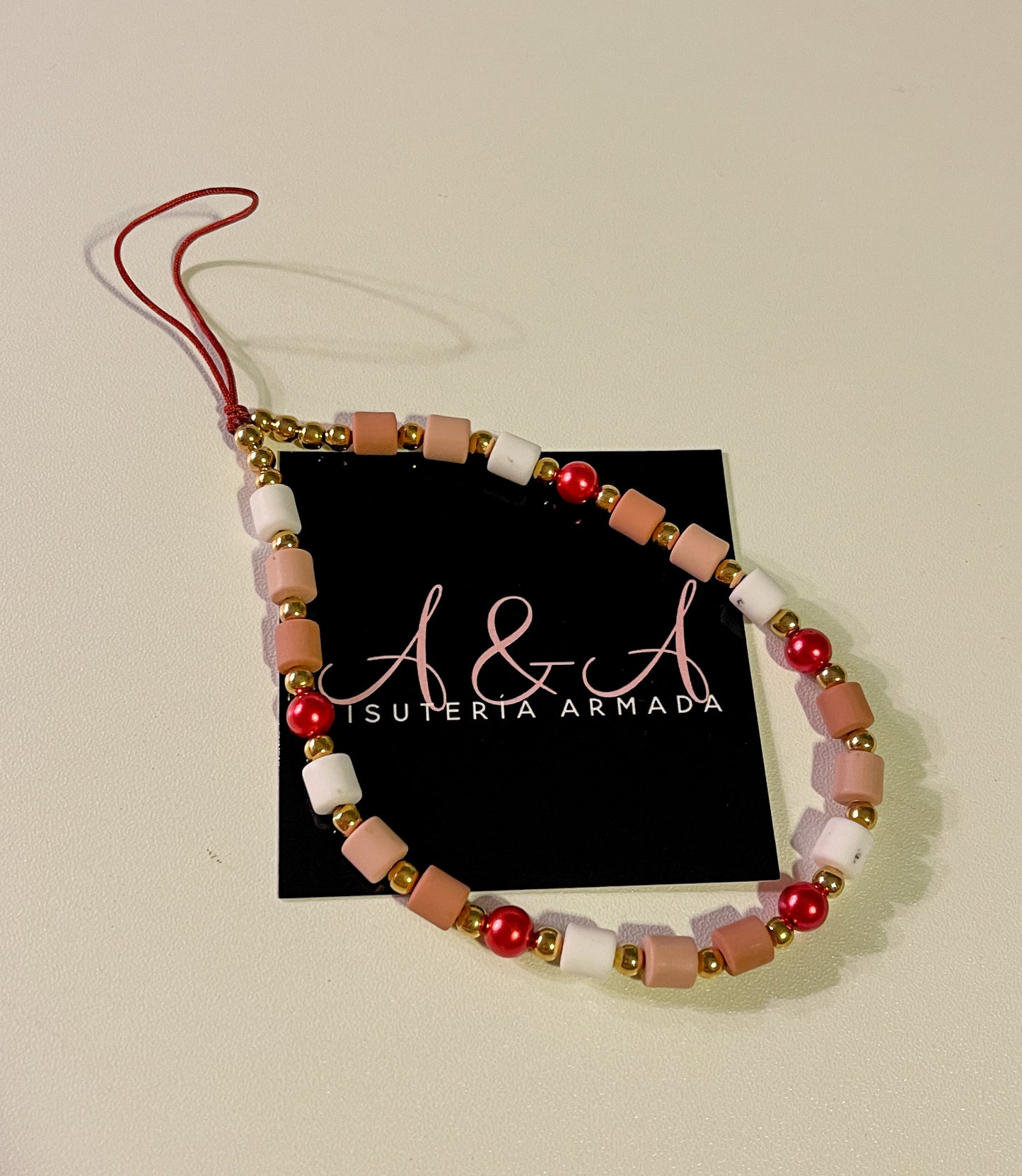 Nude & Red Phone Charm