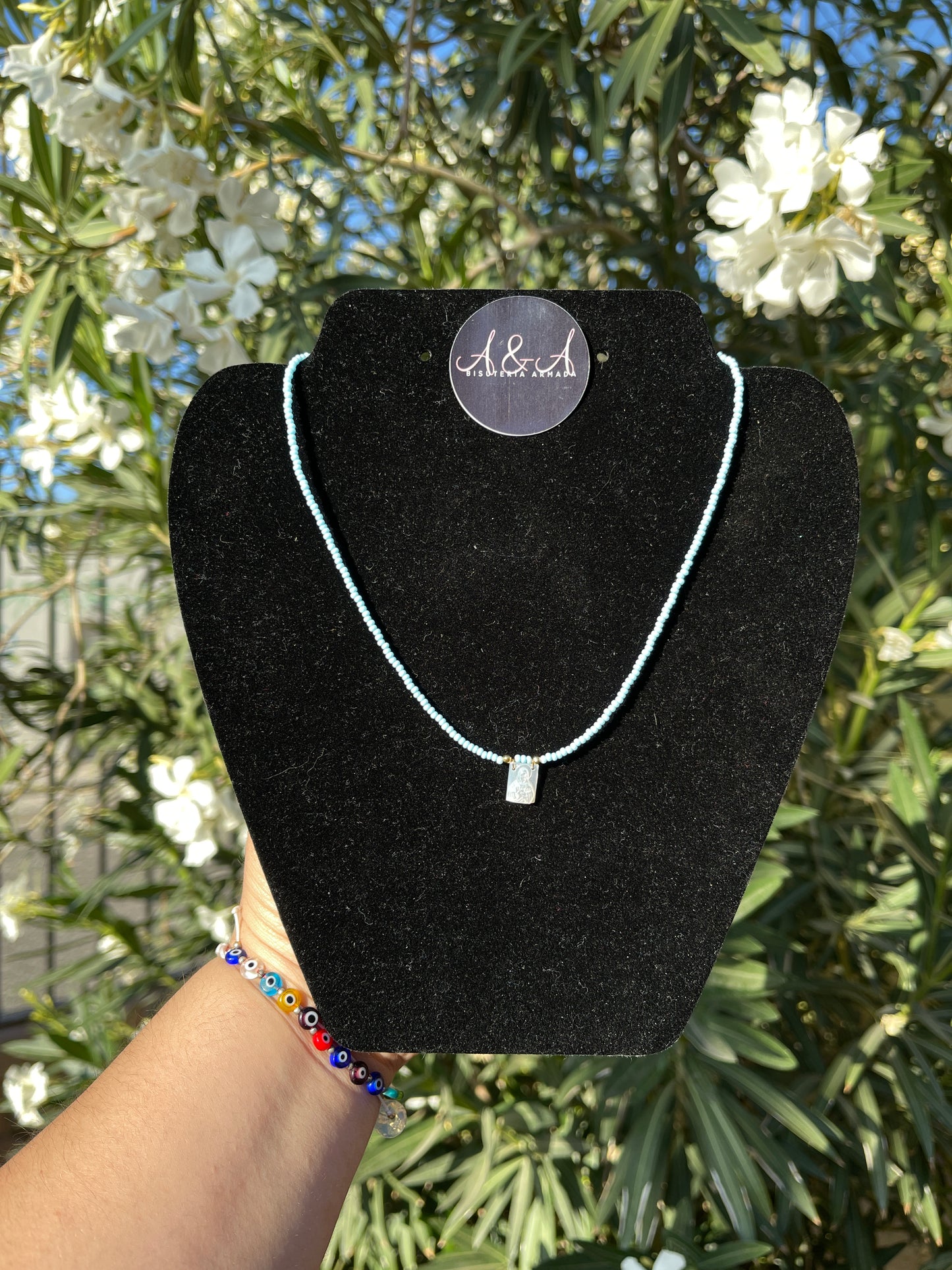 Virgencita Seed Bead Necklace