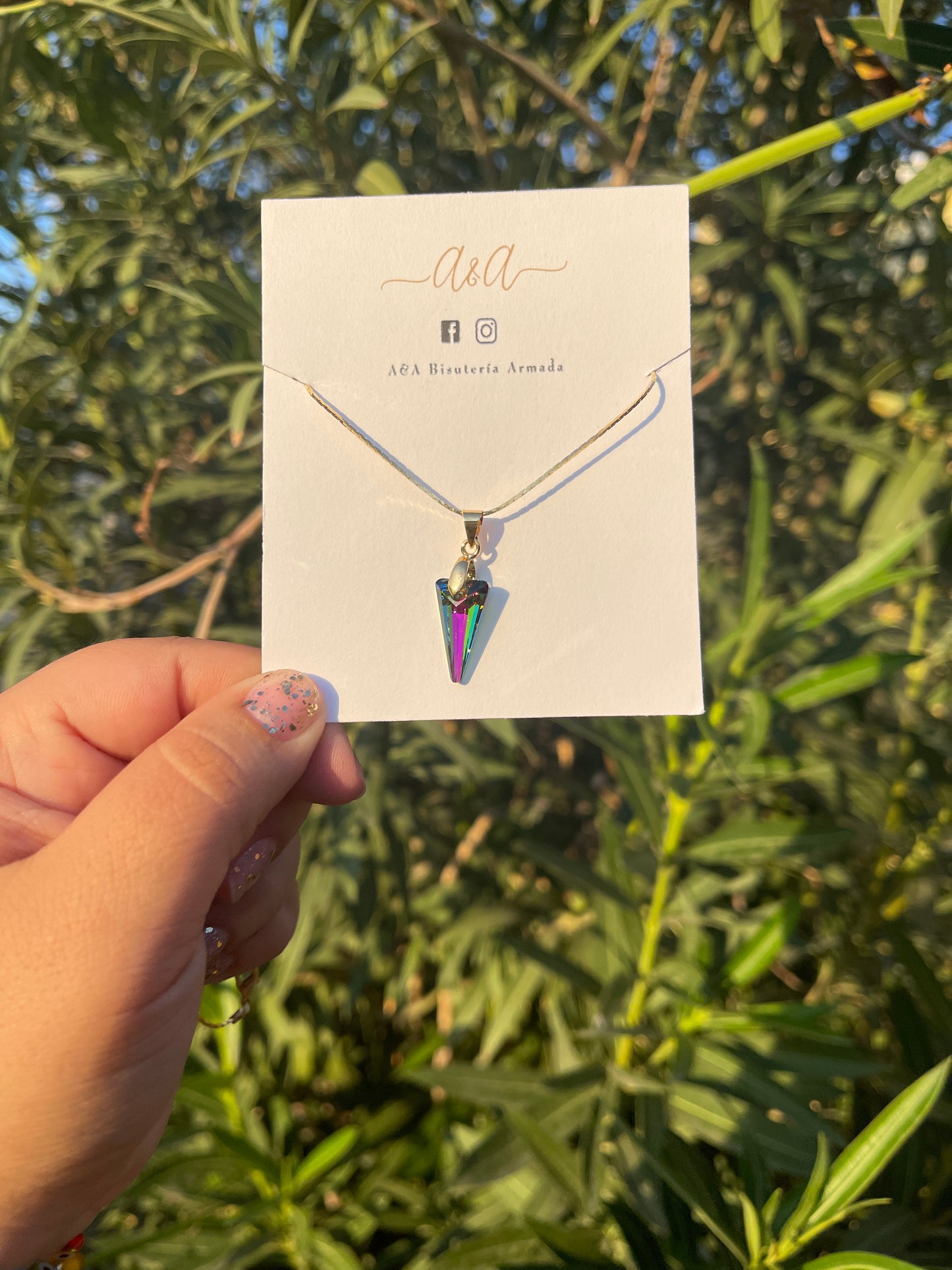 Swarovski Triangle Necklace