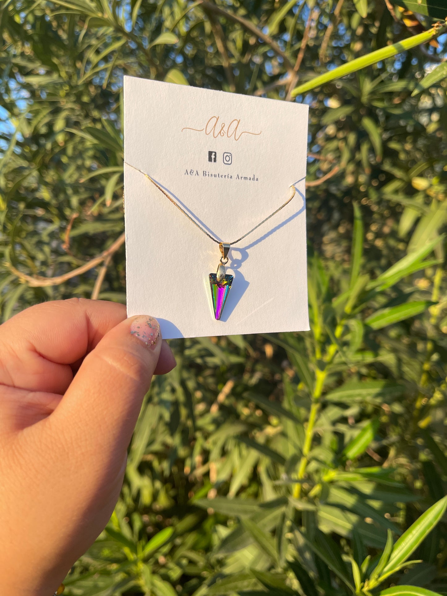 Swarovski Triangle Necklace
