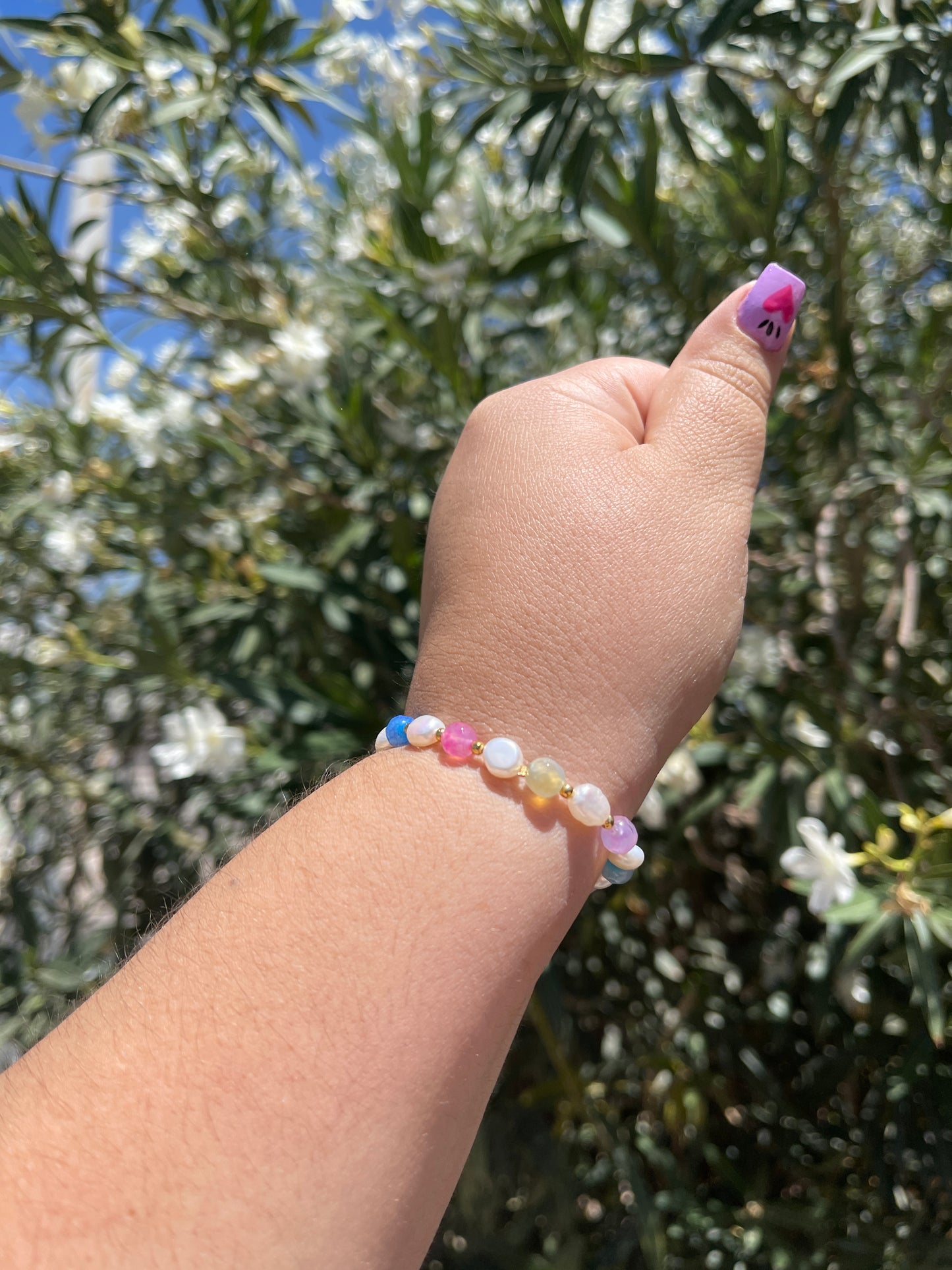 Agate Pearl Bracelets