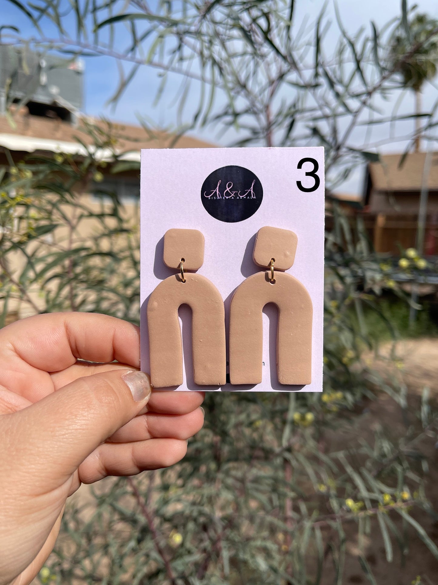 Neutral Clay Classic Earrings