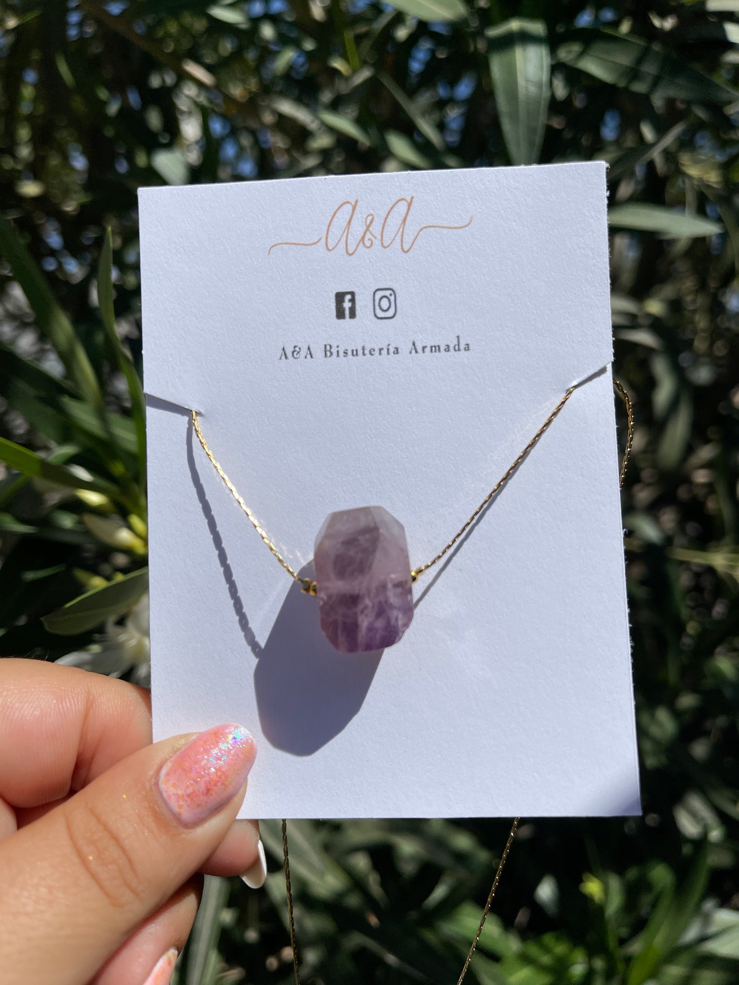 Natural Stone Nugget Necklace