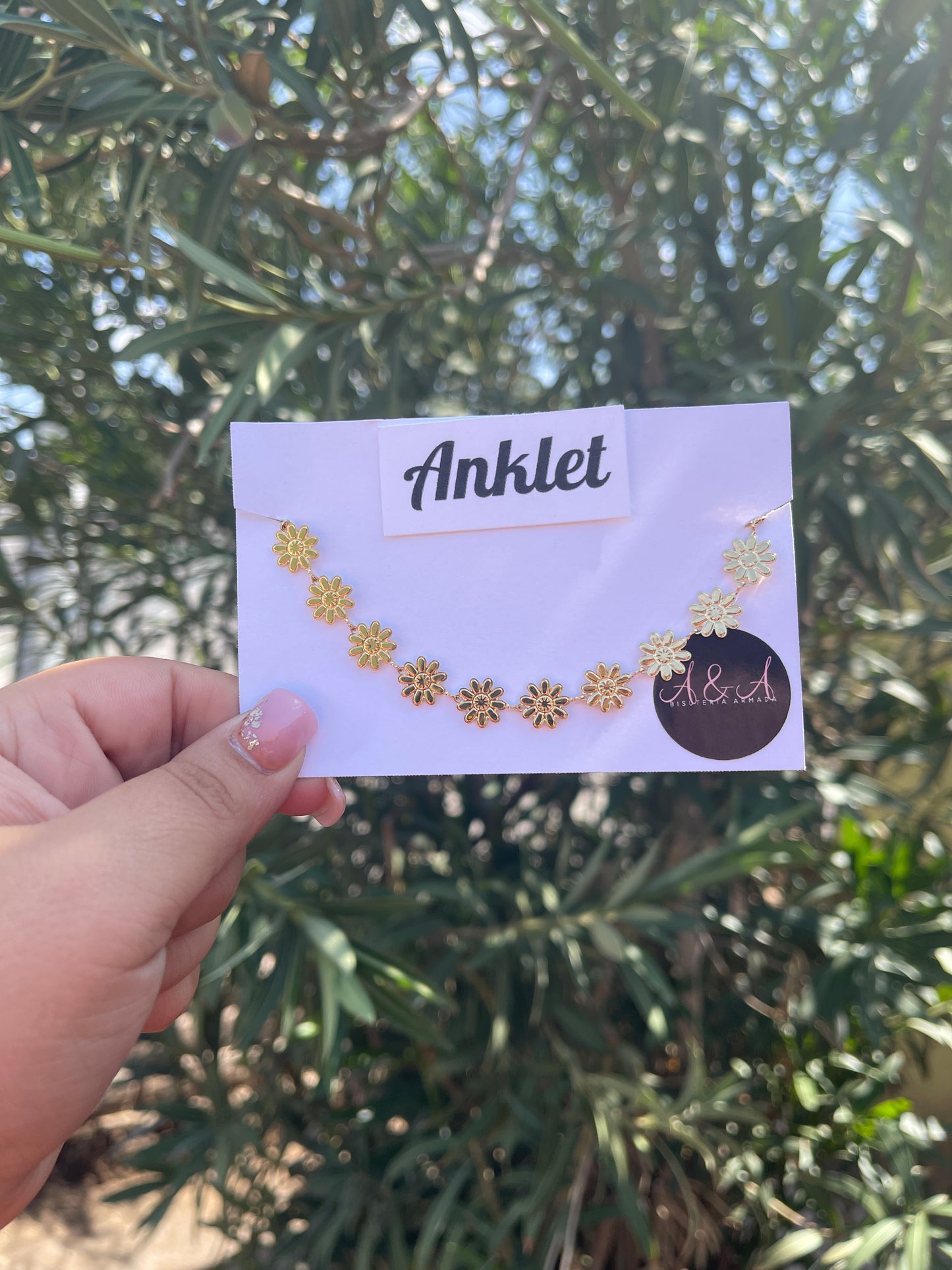 Daisy Flower Anklet