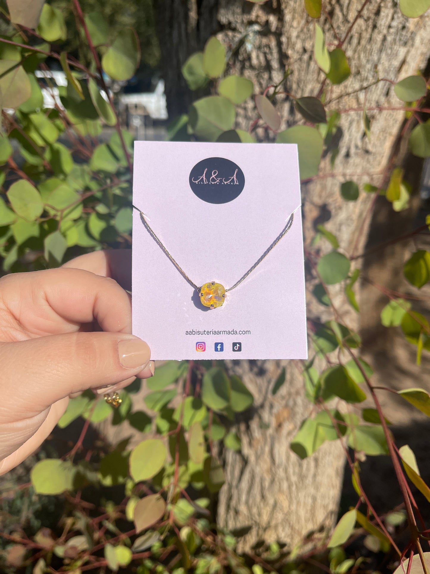 Square Pendant Necklace
