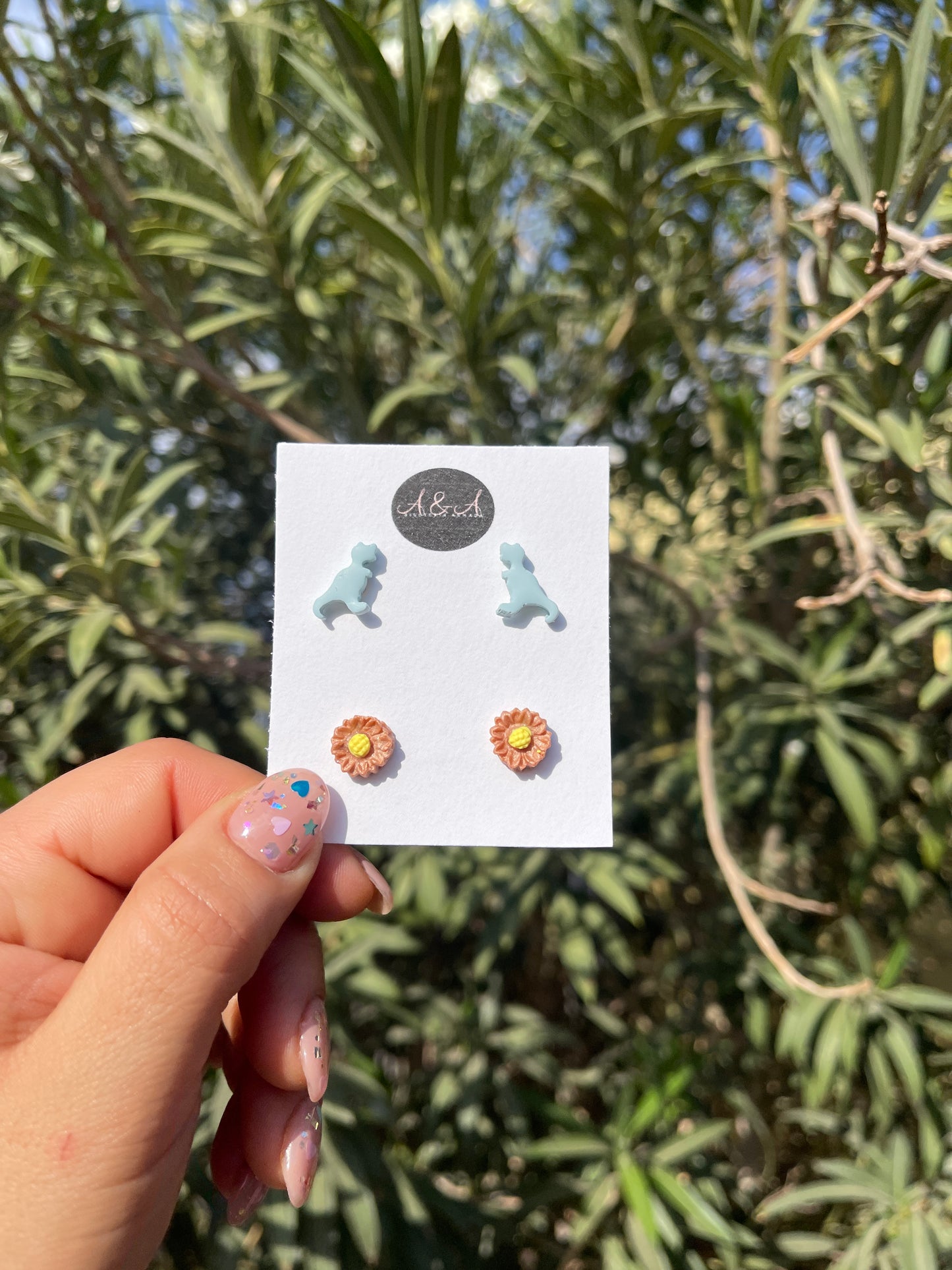 T-Rex Dinosaur Clay Earrings