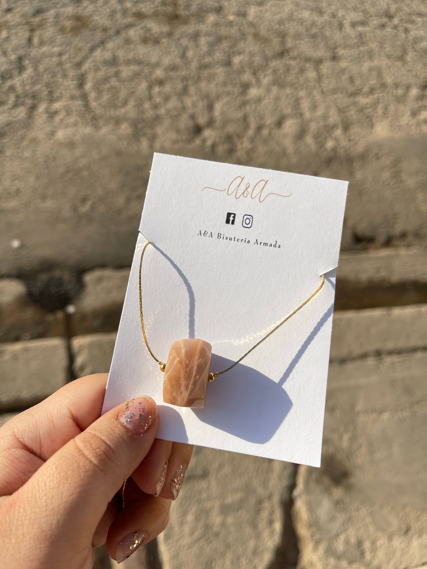 Natural Stone Nugget Necklace