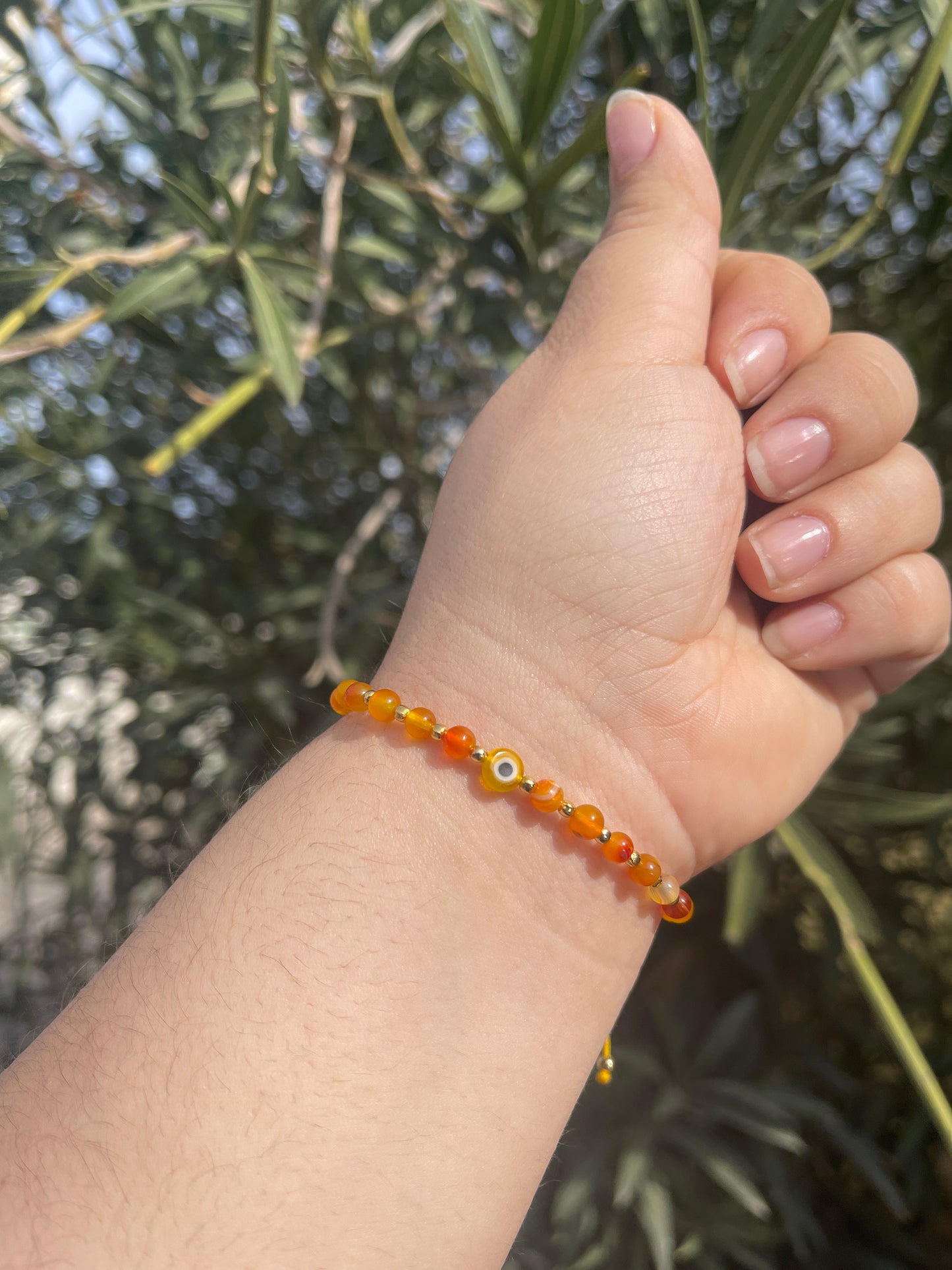 Evil Eye Natural Stone Bracelet
