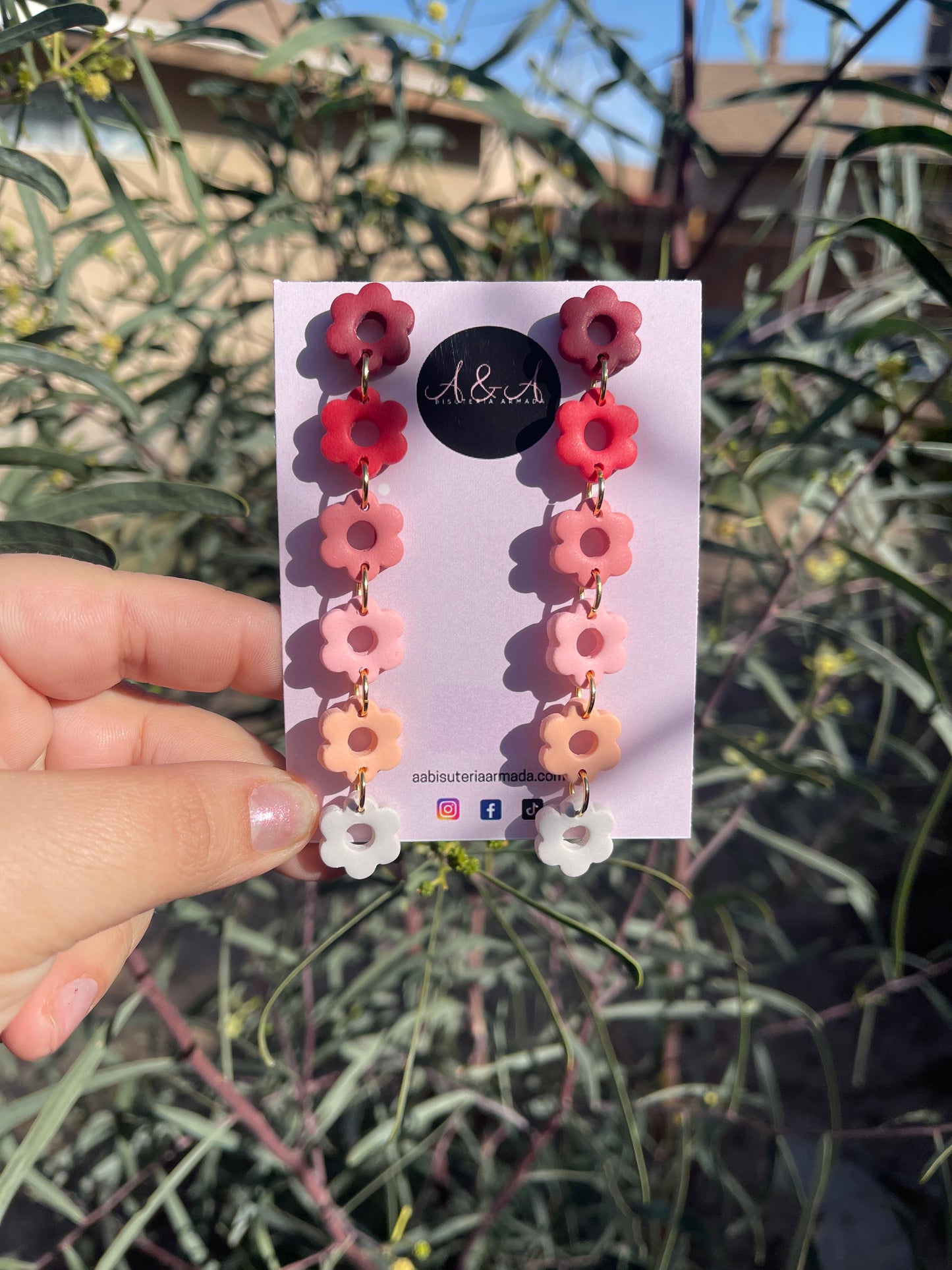 Long Flower Earrings