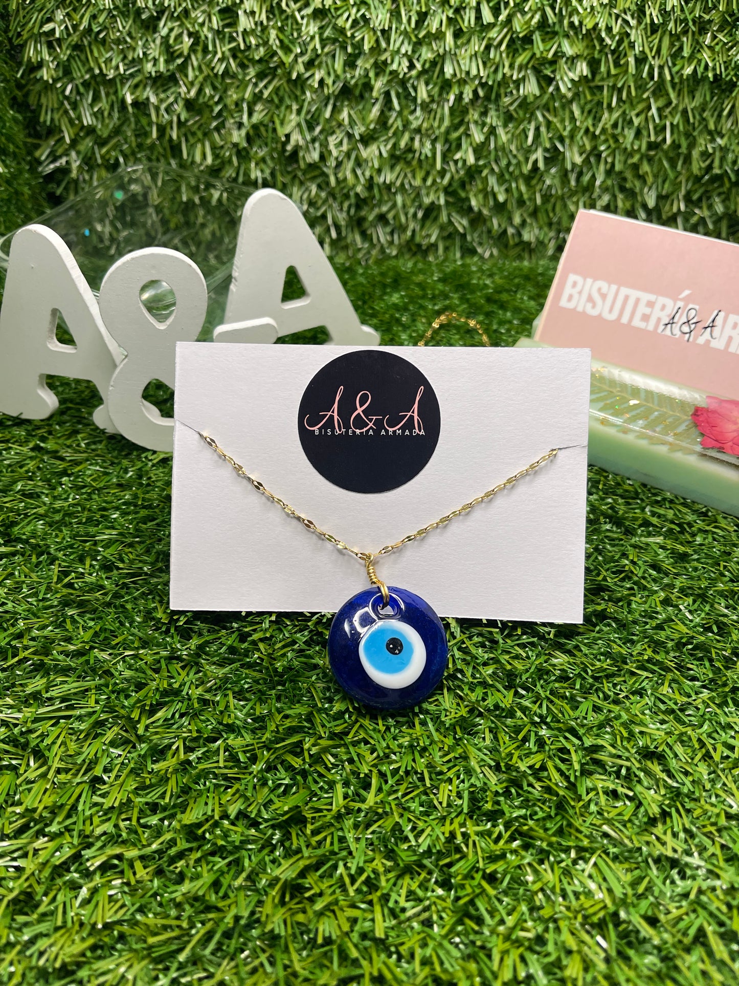 Big Blue Evil Eye Necklace