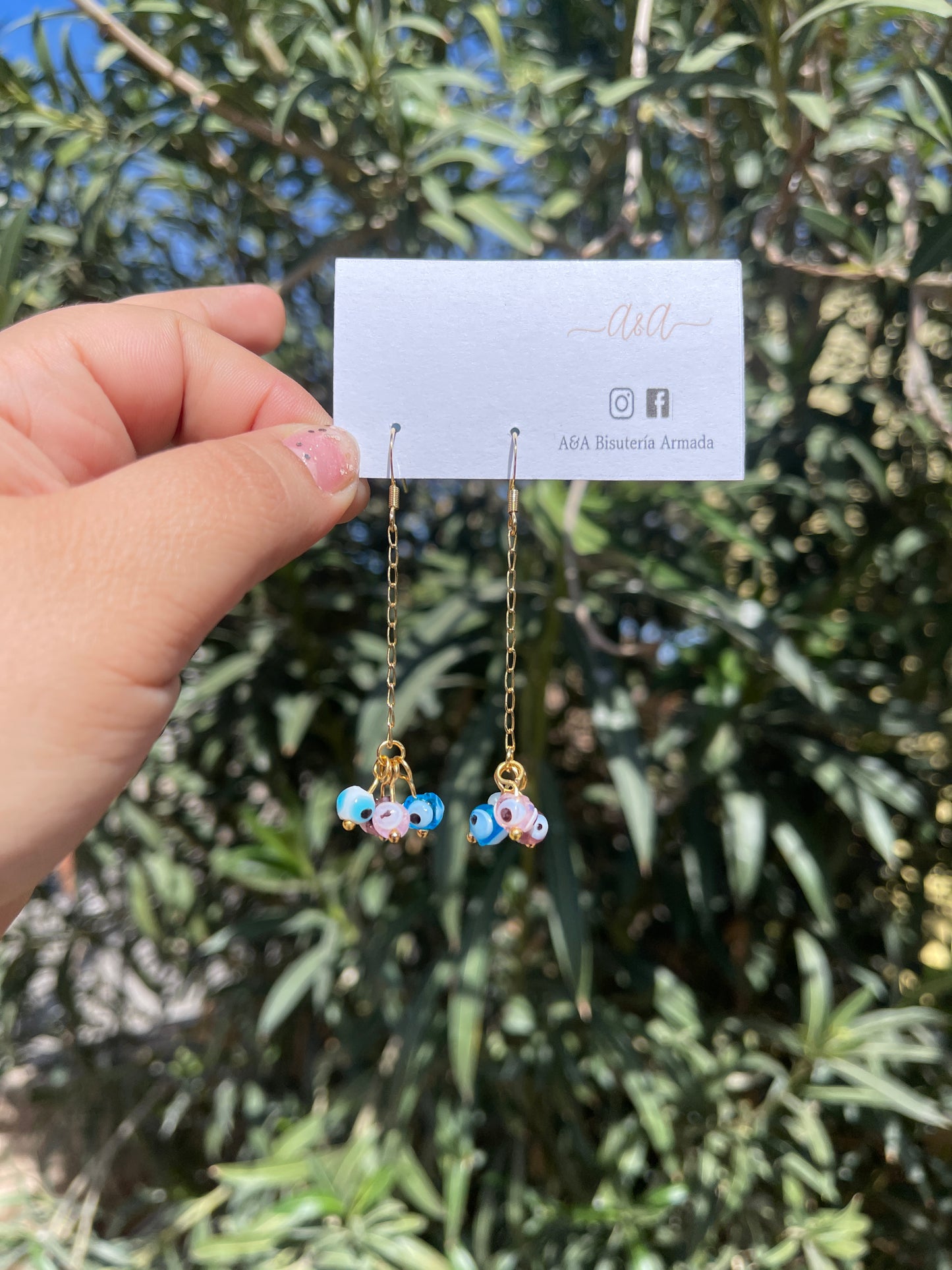 Evil Eye Long Earrings