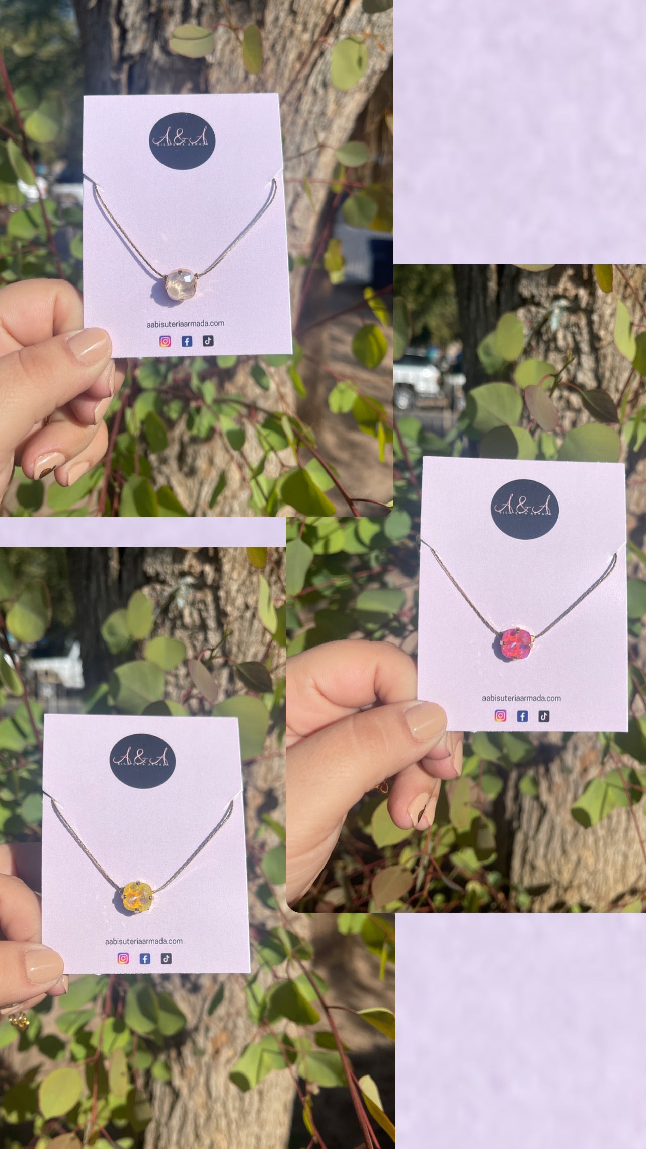 Square Pendant Necklace