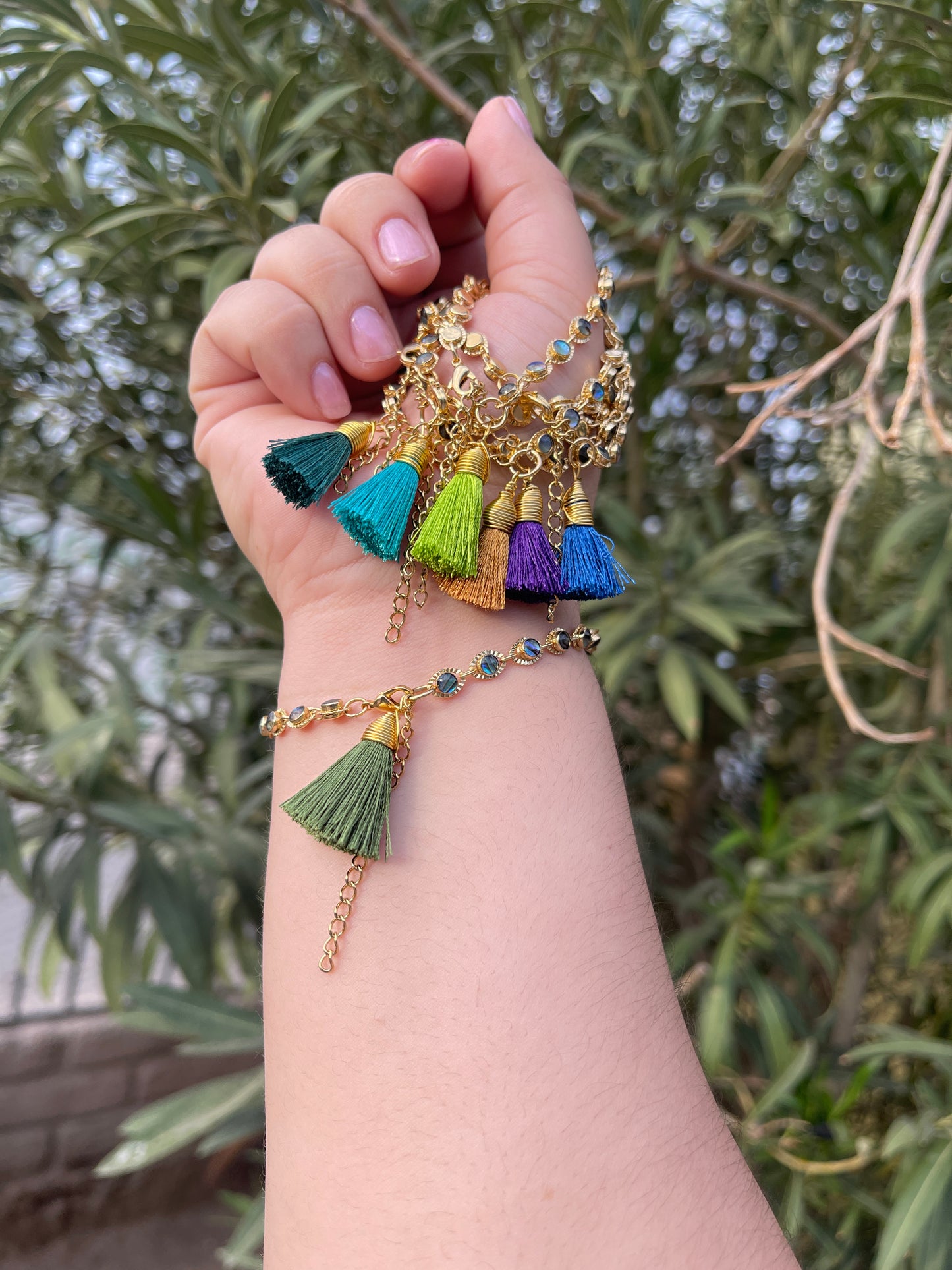 Abalon Shell Evil Eye Bracelet
