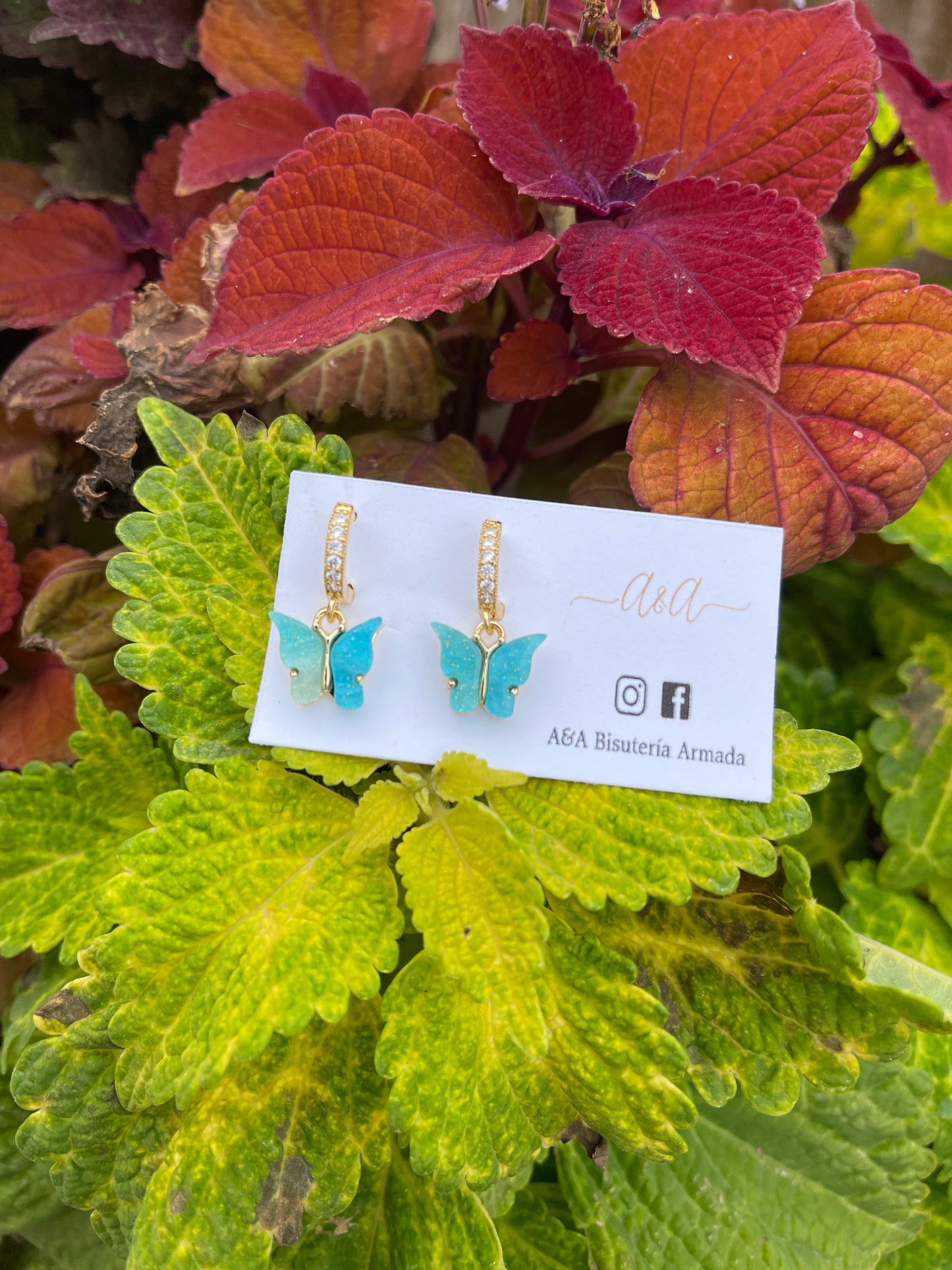 Butterfly Hoop Earrings