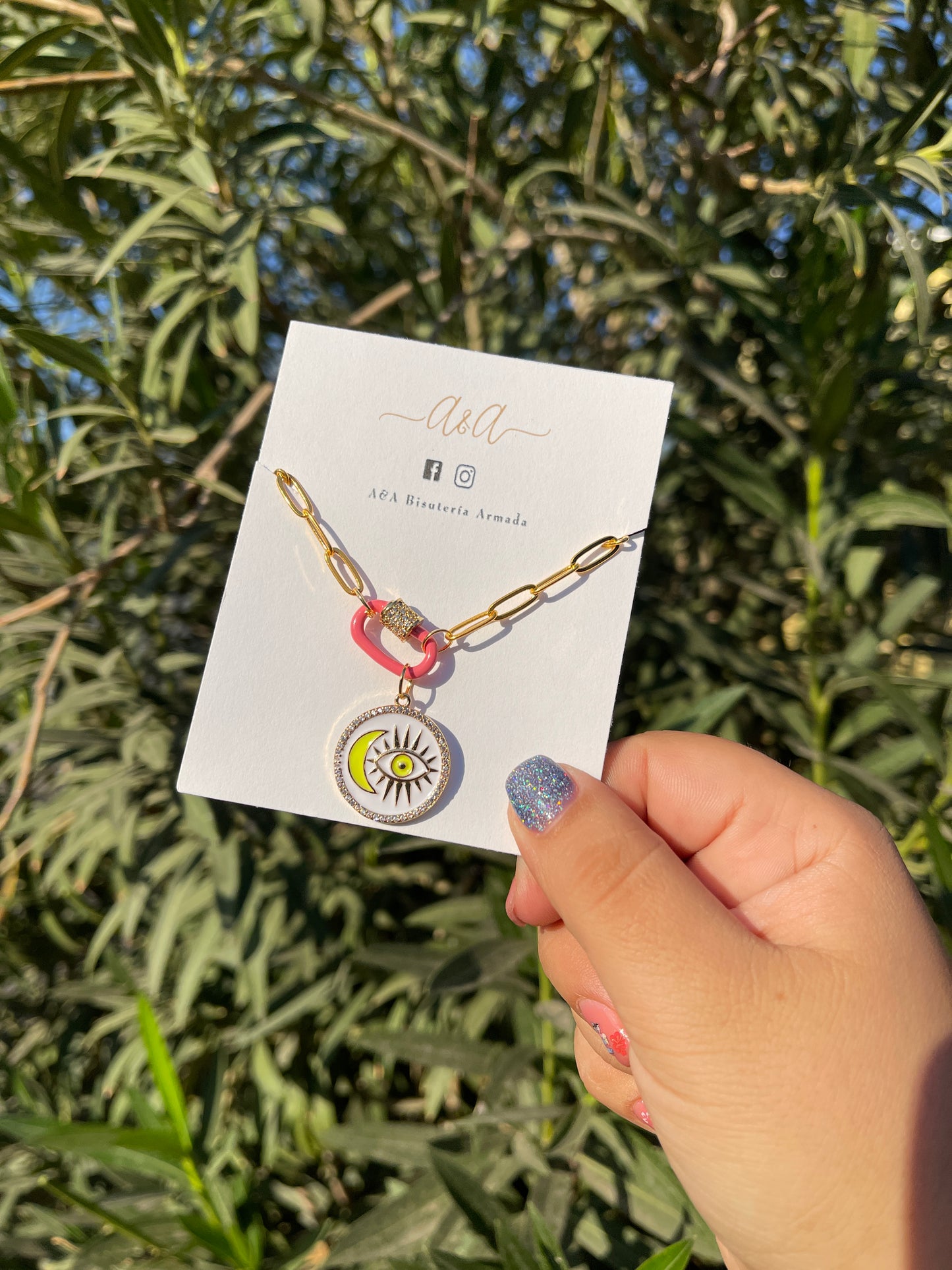 Moon Evil Eye Necklace