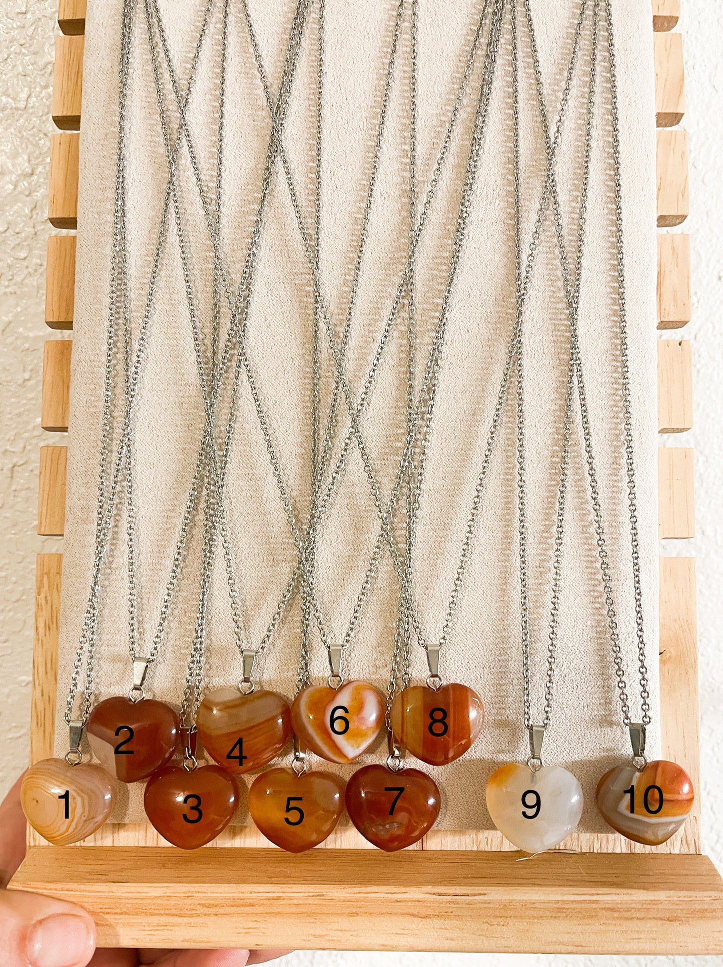 Carnelian Heart Necklace