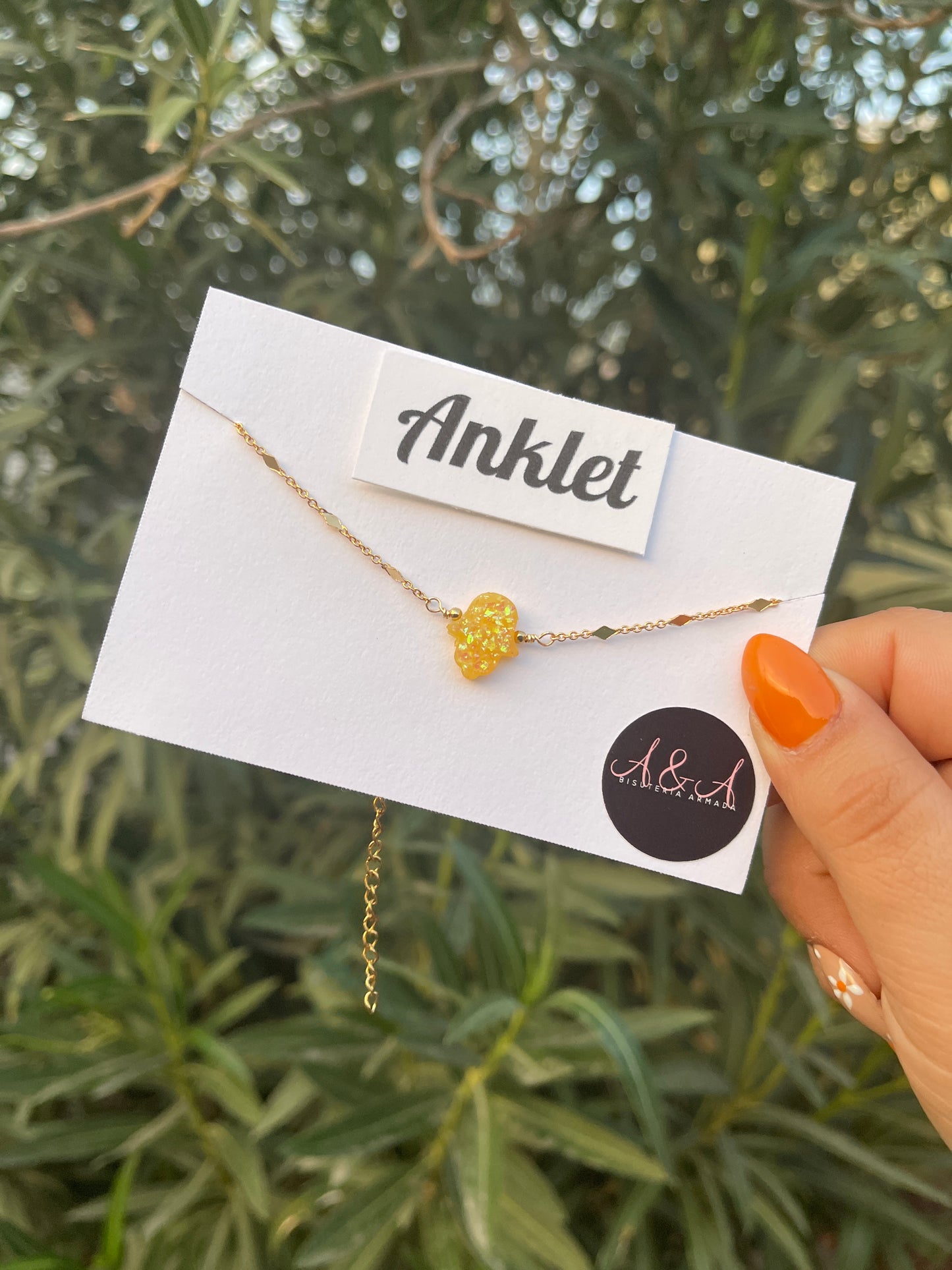Hamsa Hand Anklet
