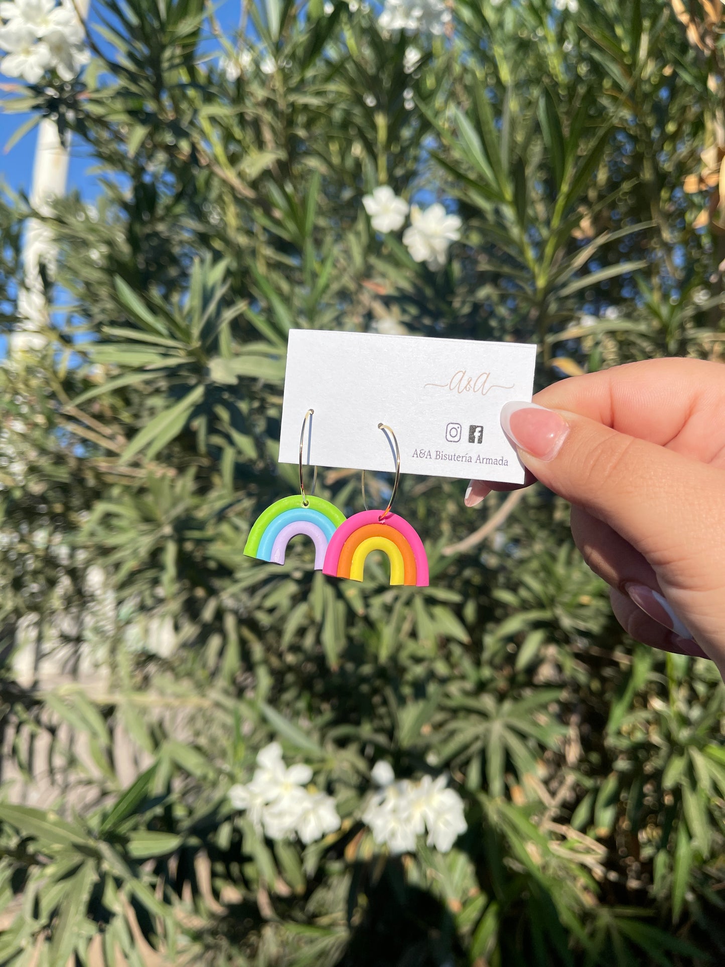Rainbow Clay Earrings