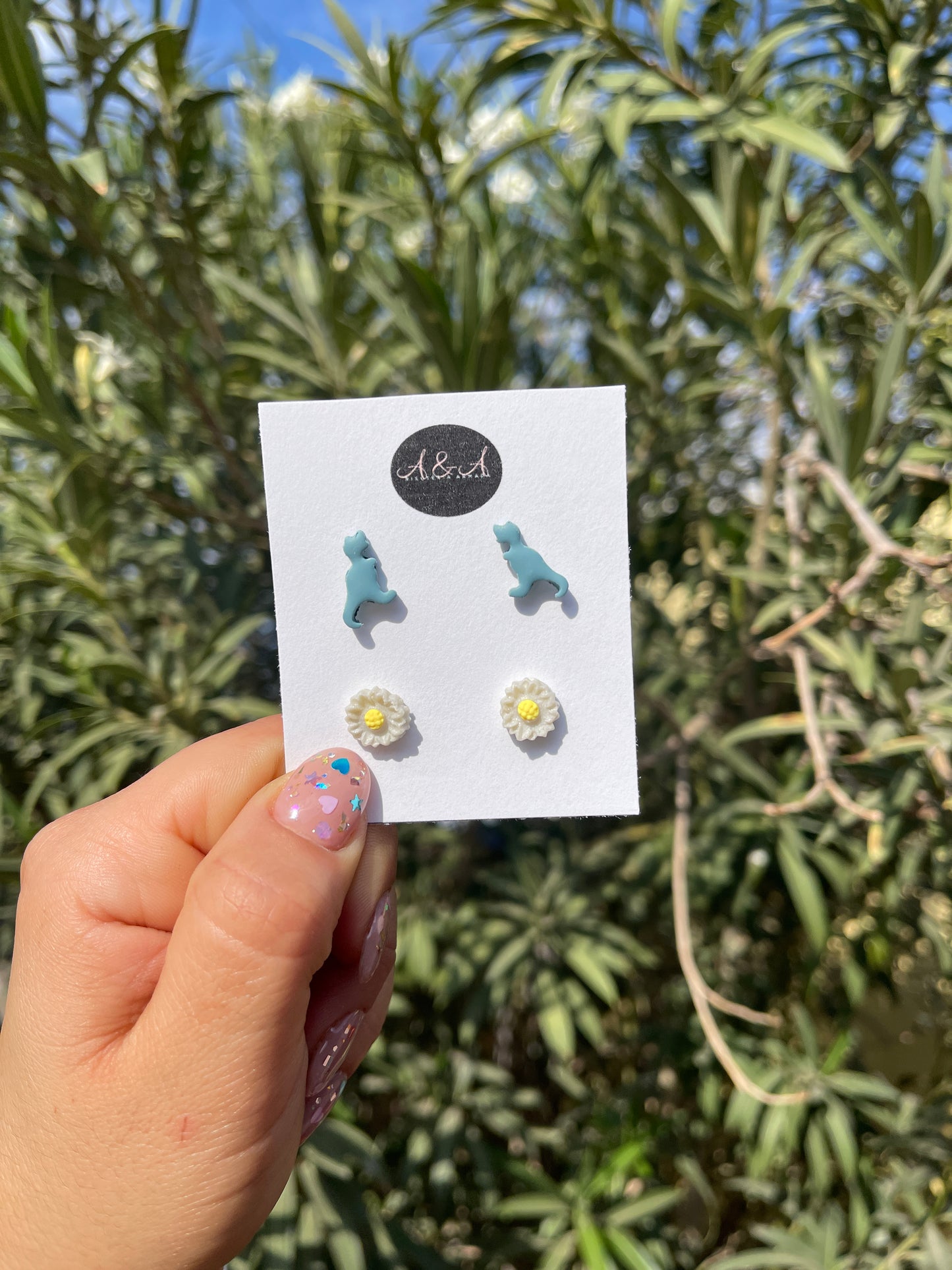 T-Rex Dinosaur Clay Earrings