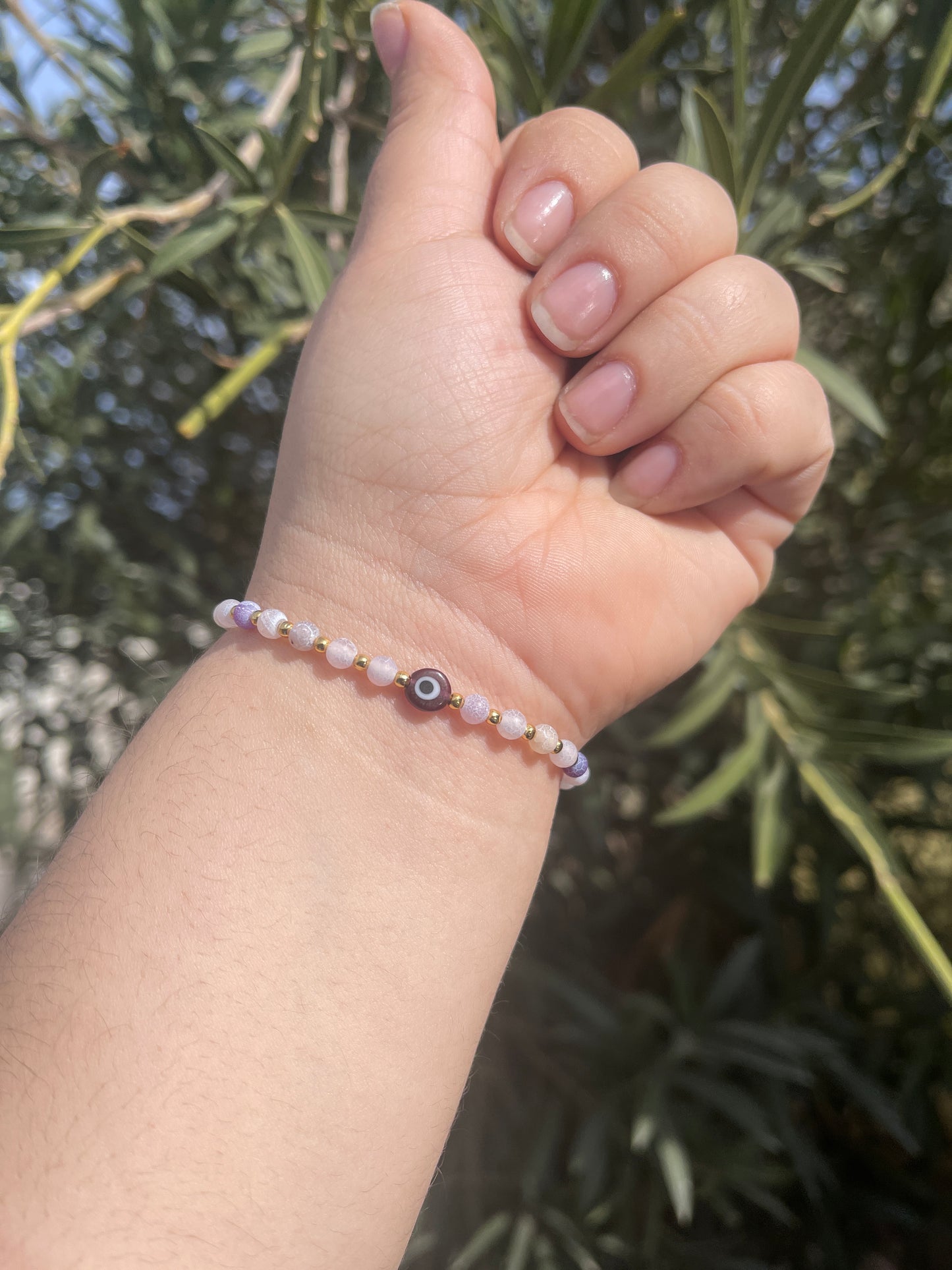 Evil Eye Natural Stone Bracelet