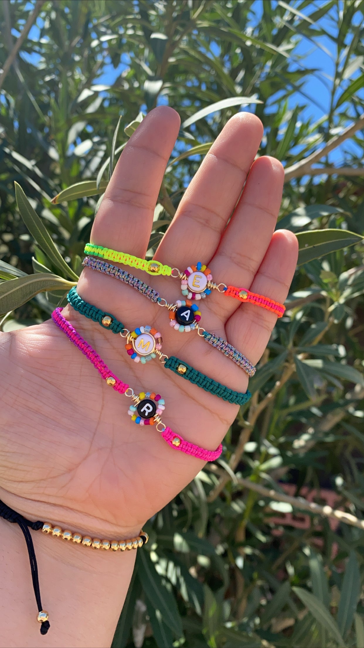 Seed Bead Initial Bracelet