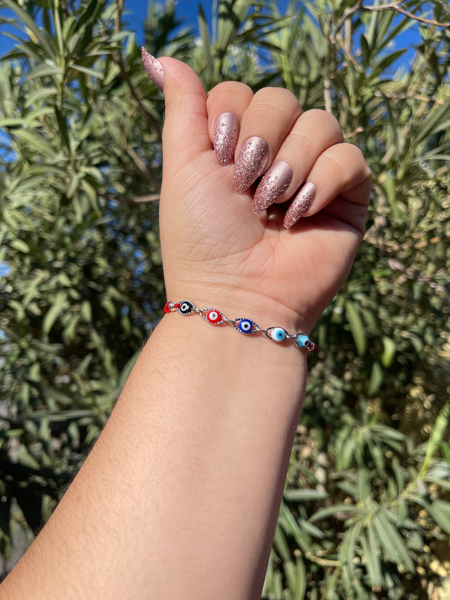 Silver Evil Eye Bracelet