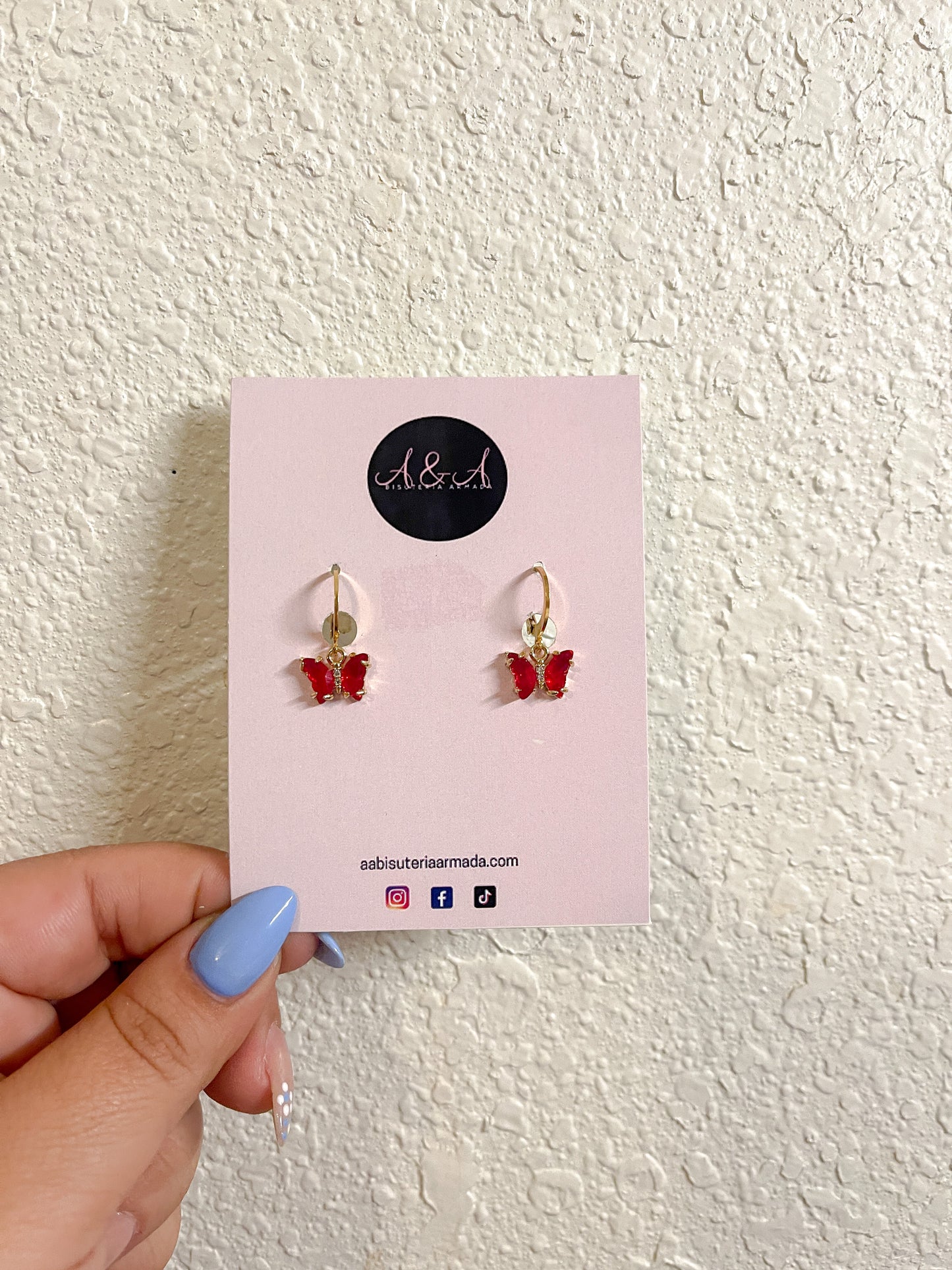 Red Butterfly Earrings