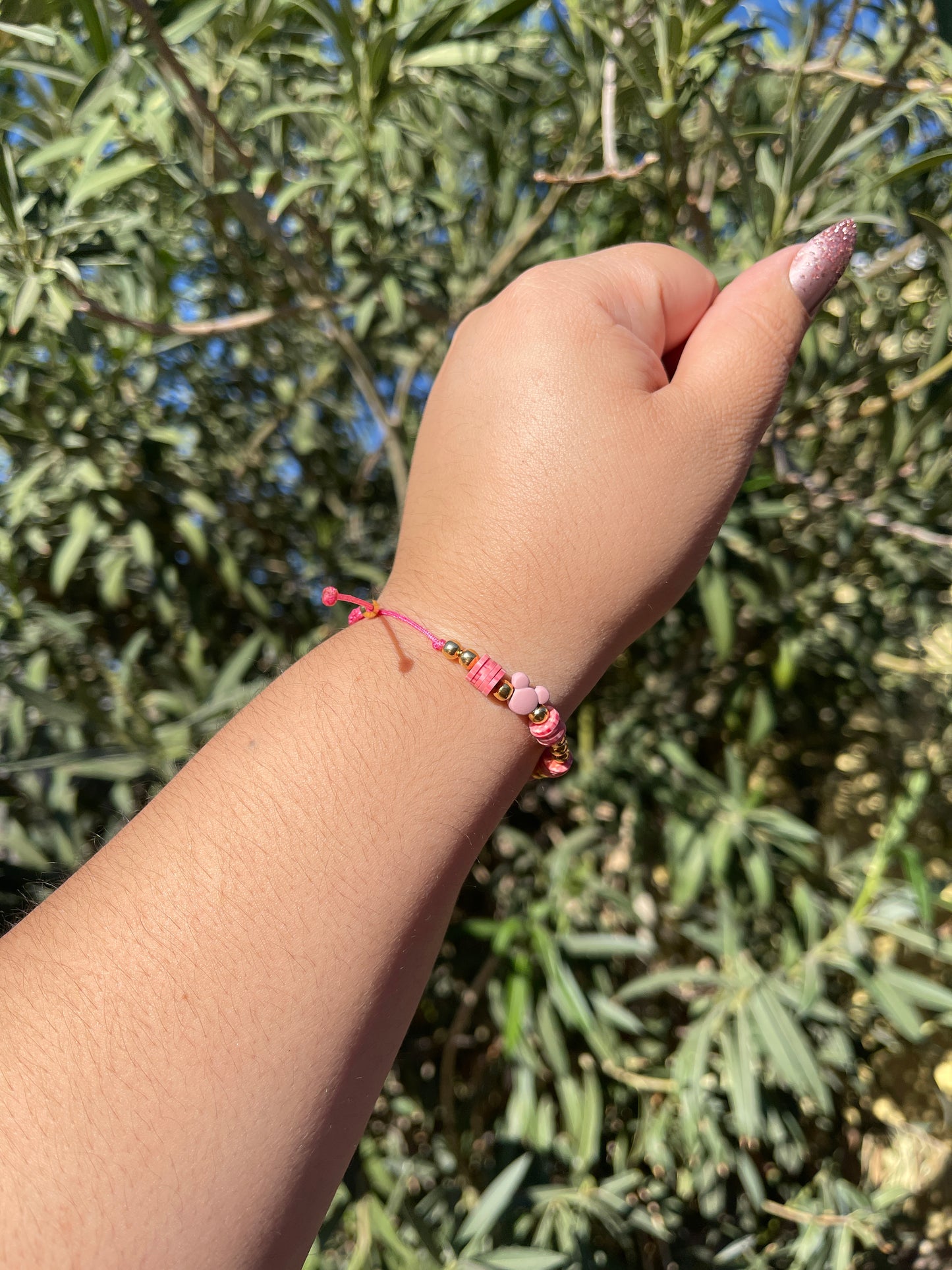 Pink Camouflage Mouse Bracelets