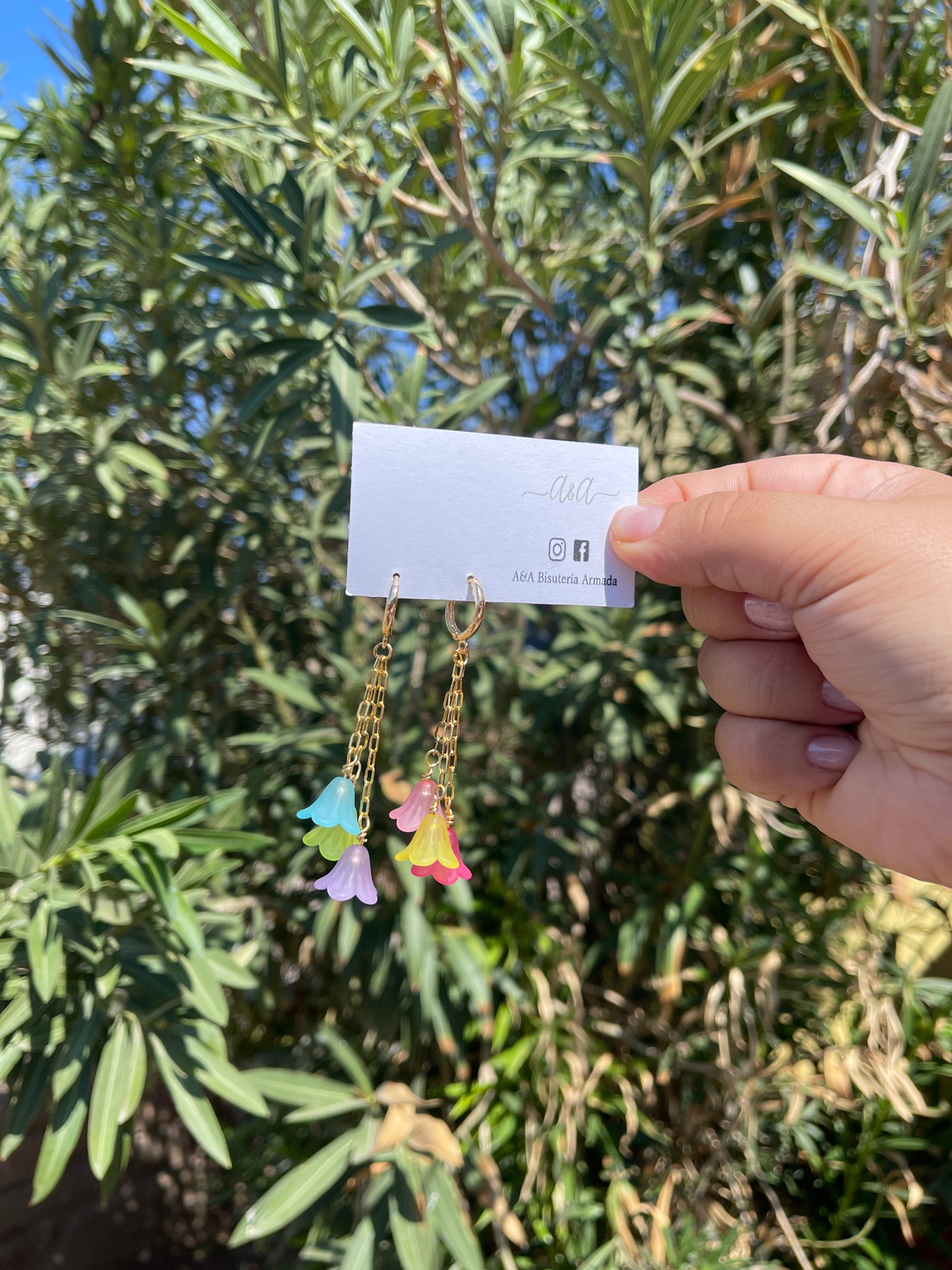 Hanging Flower Earrings