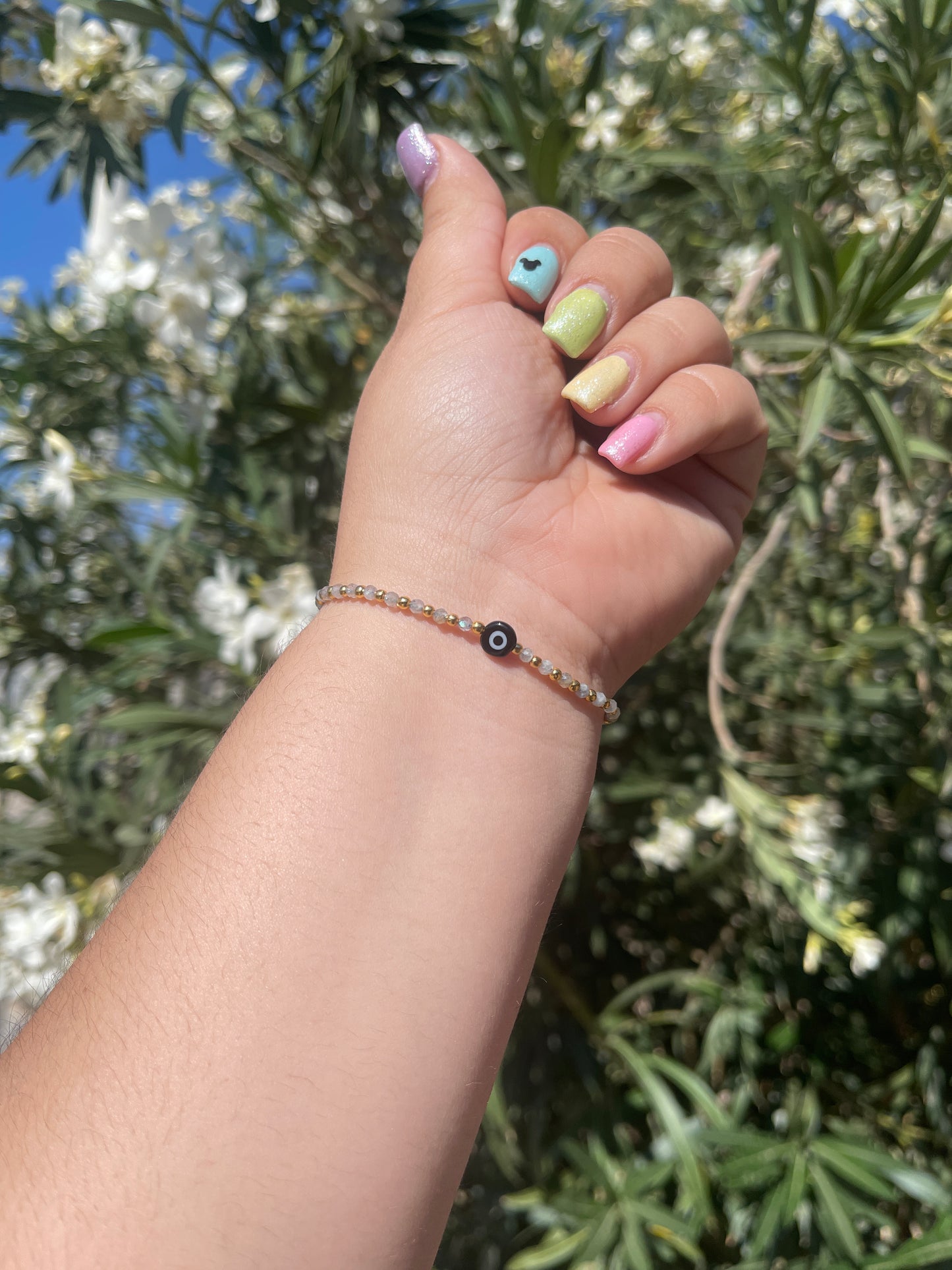 Labradorite Evil Eye Bracelet