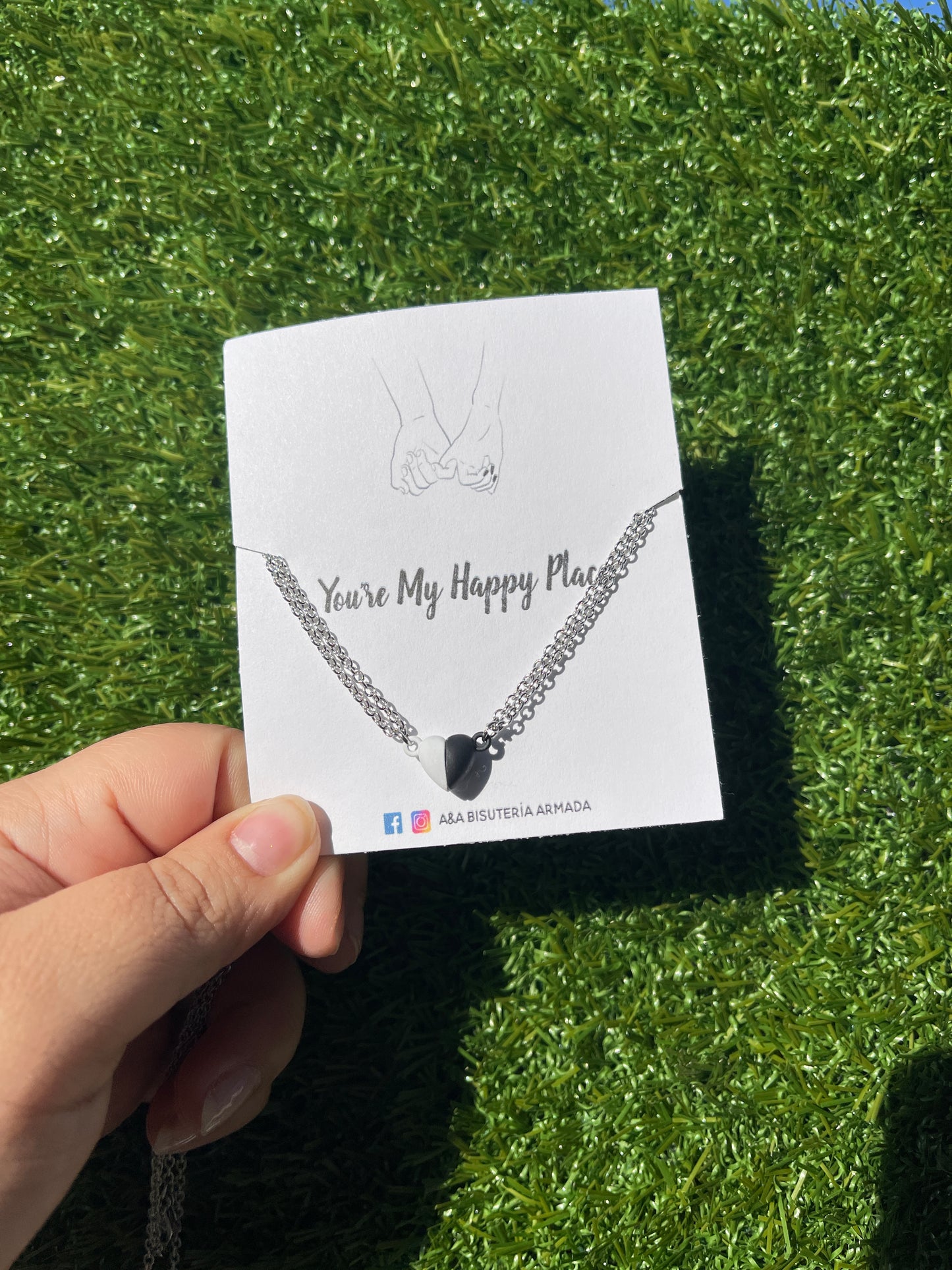 Heart Magnet Couples Necklaces