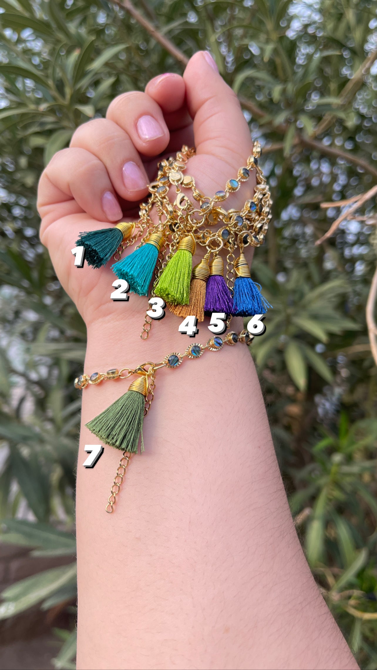 Abalon Shell Evil Eye Bracelet