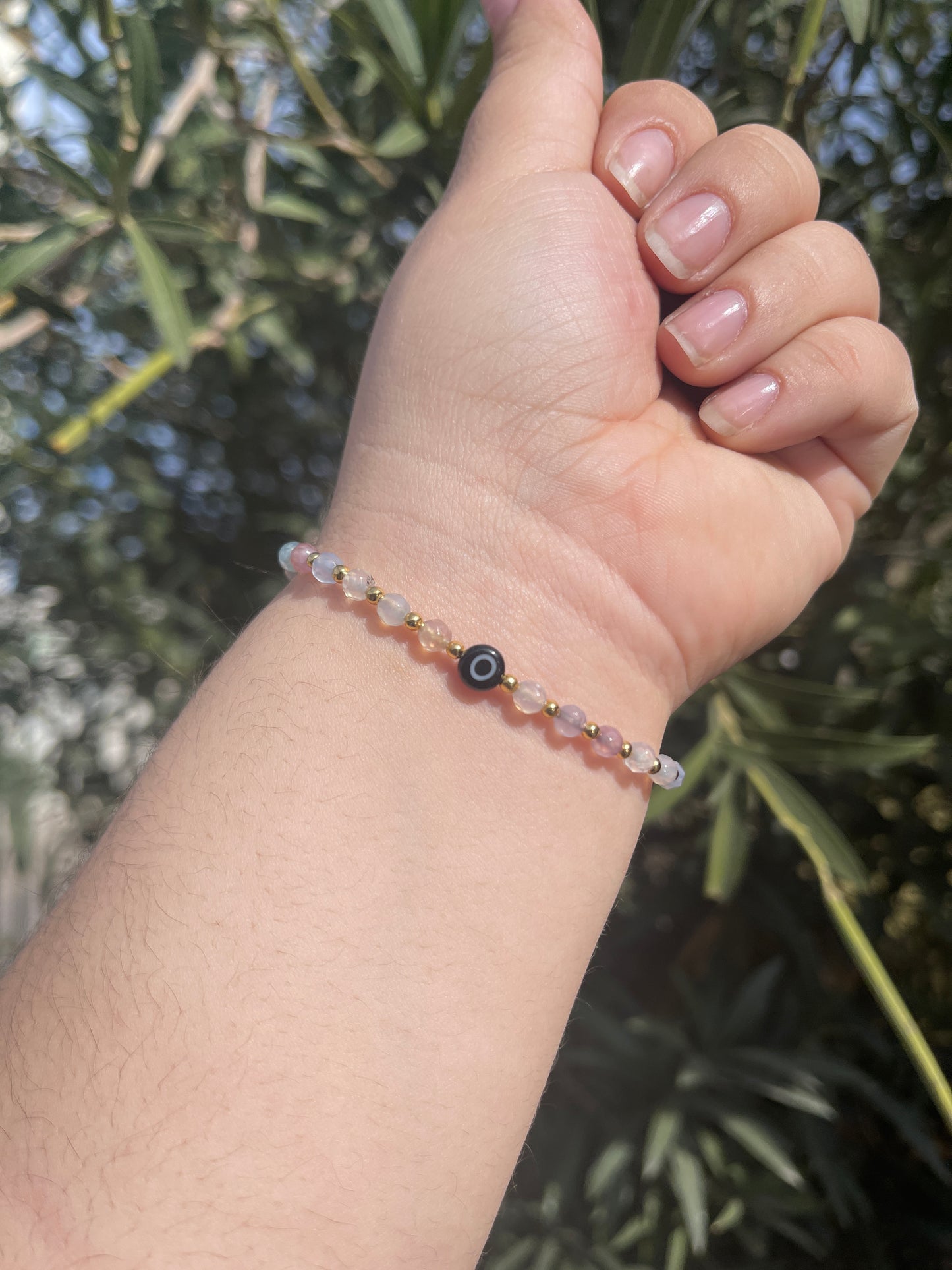 Evil Eye Natural Stone Bracelet