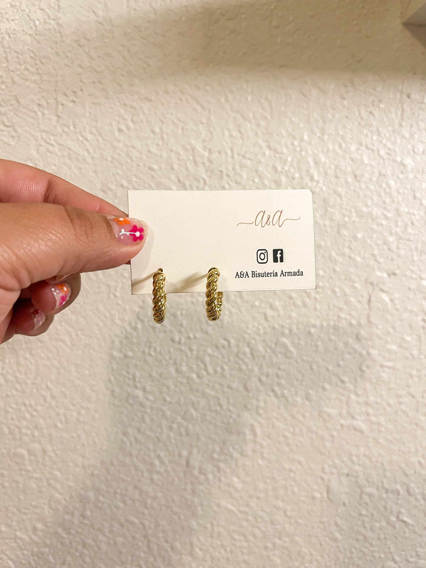 Gold Twisted Hoops