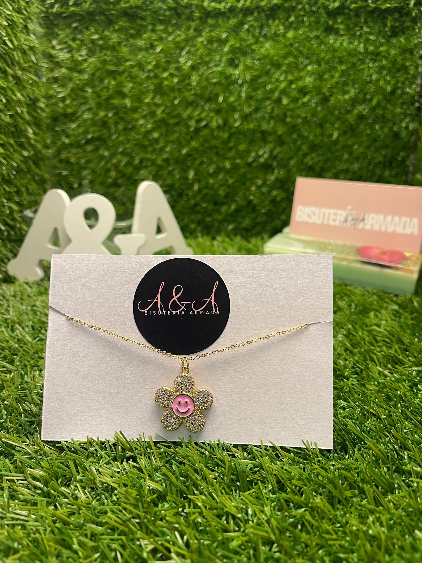 Flower Smiley Necklace
