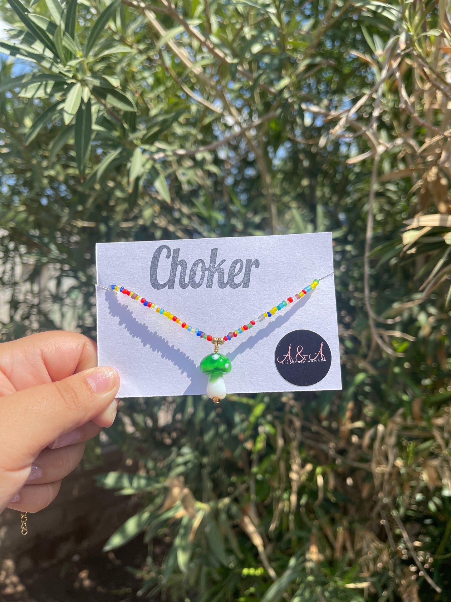 Green Mushroom Choker