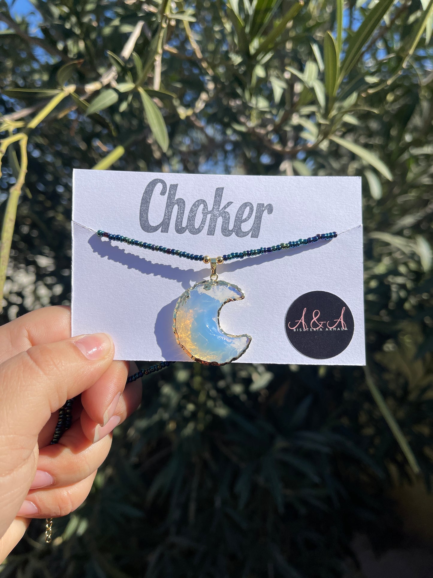 Opalite Moon Choker