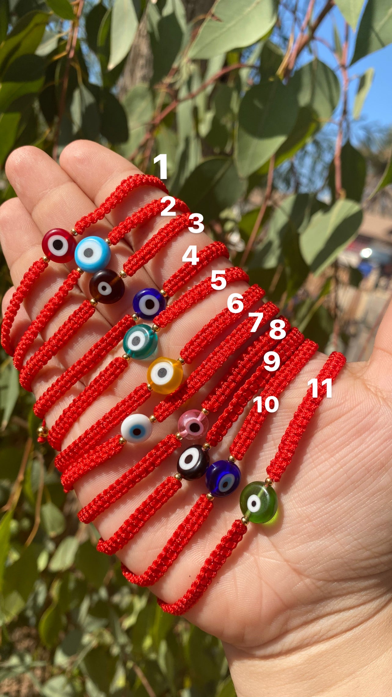 Red Braided Evil Eye Bracelet