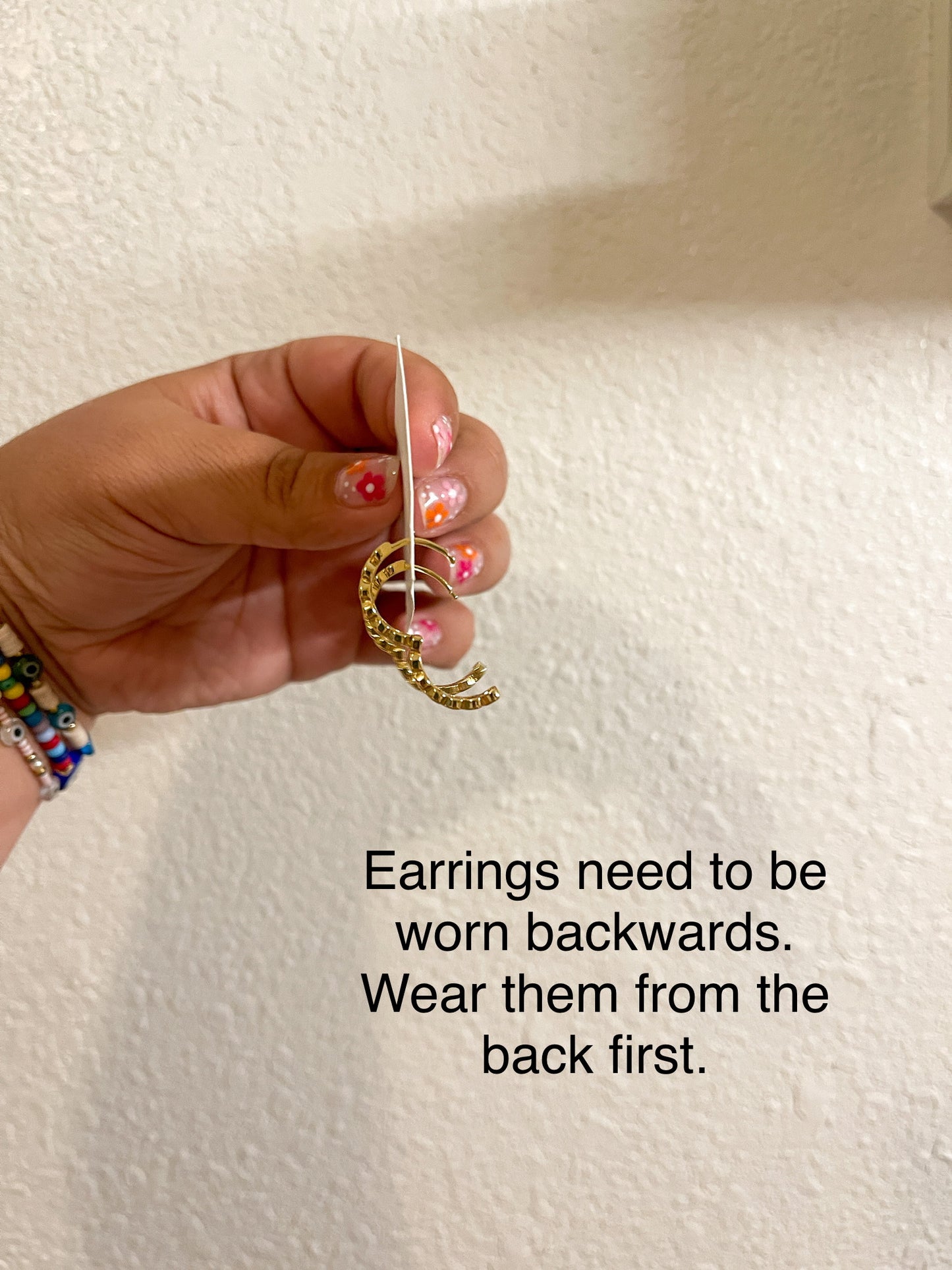 Gold Heart Hoops